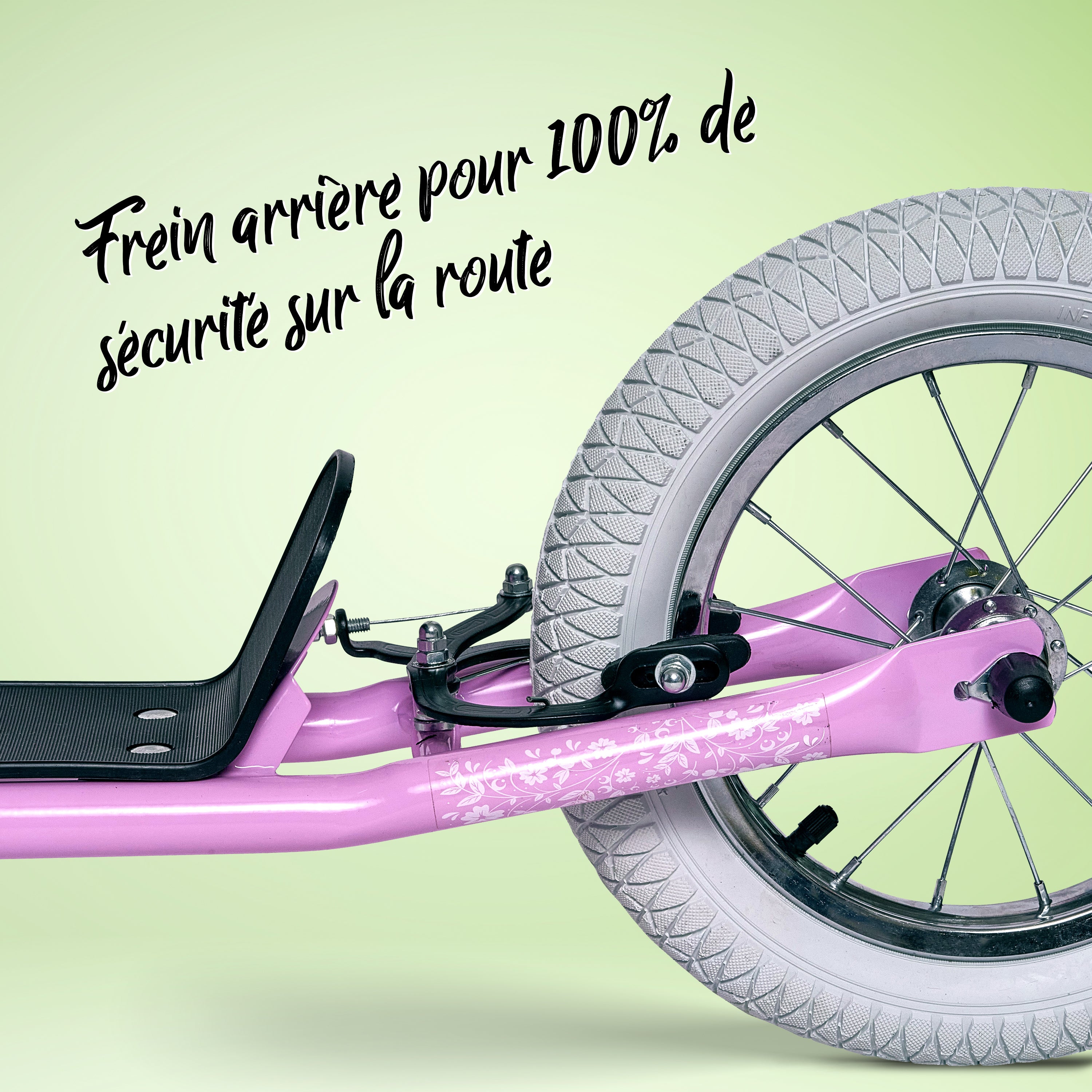 Apollo - Trottinette Enfants Retro Paradise - Pneus Gonflables 12,5 Pouces - Rose