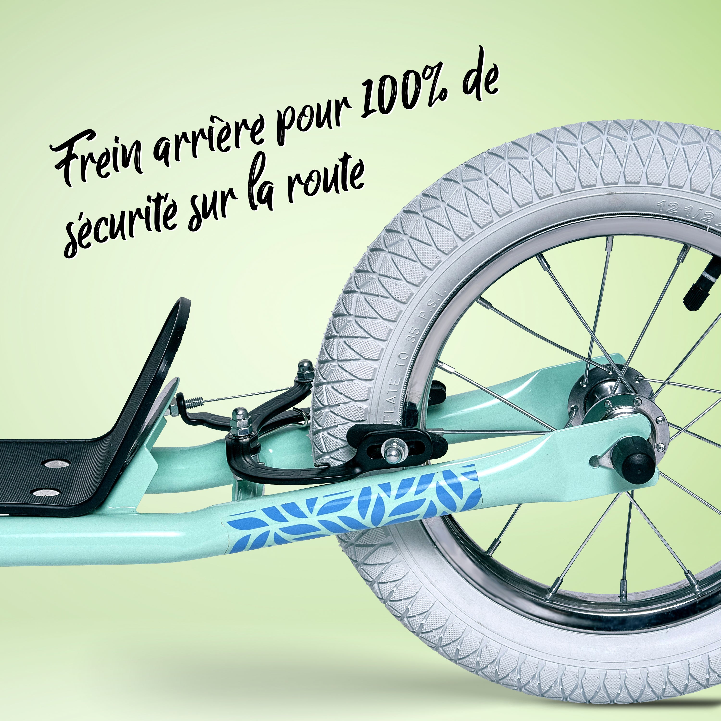 Apollo - Trottinette Enfants Retro Paradise - Pneus Gonflables 12,5 Pouces - Menthe