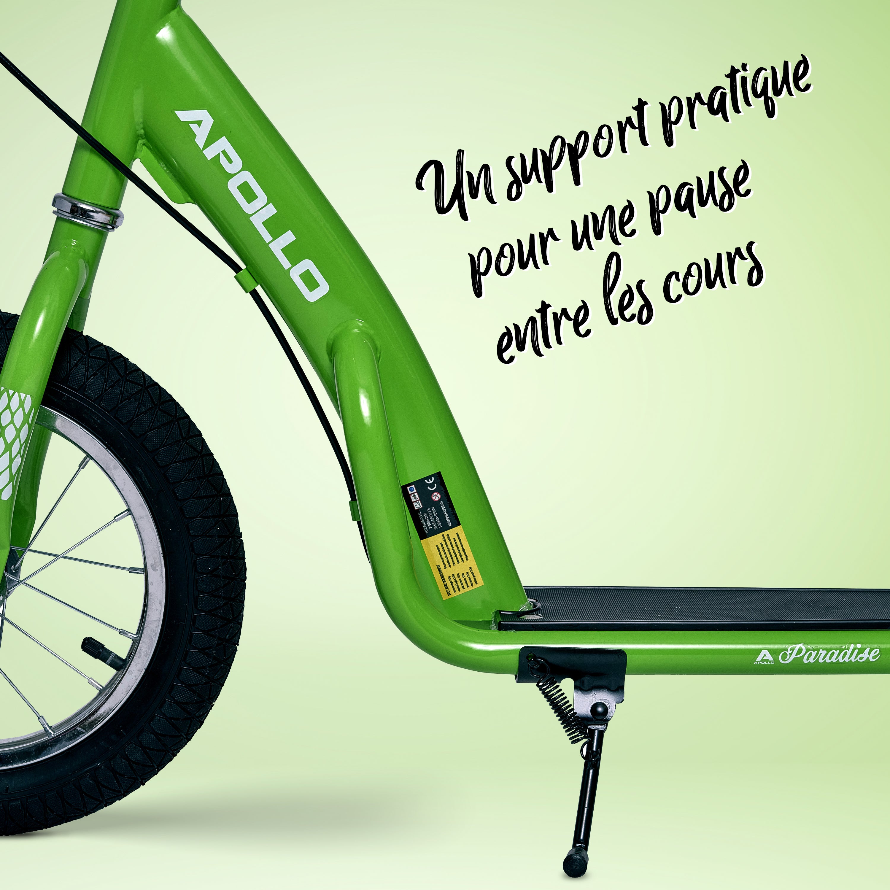 Apollo - Trottinette Enfants Retro Paradise - Pneus Gonflables 12,5 Pouces - Vert