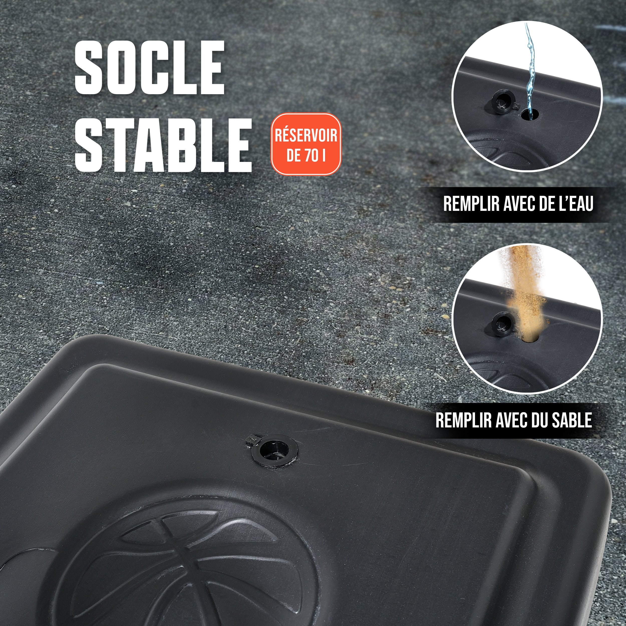 Apollo - Panier de Basket avec Support et roulettes - Hauteur réglable du Panier de 230 à 305 cm -