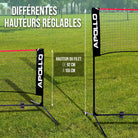Apollo - Apollo Filet Badminton - Filet de Volley Ball - différentes tailles et réglables - Rouge 400 cm