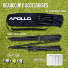 Apollo - Apollo Filet Badminton - Filet de Volley Ball - différentes tailles et réglables - Rouge 500 cm