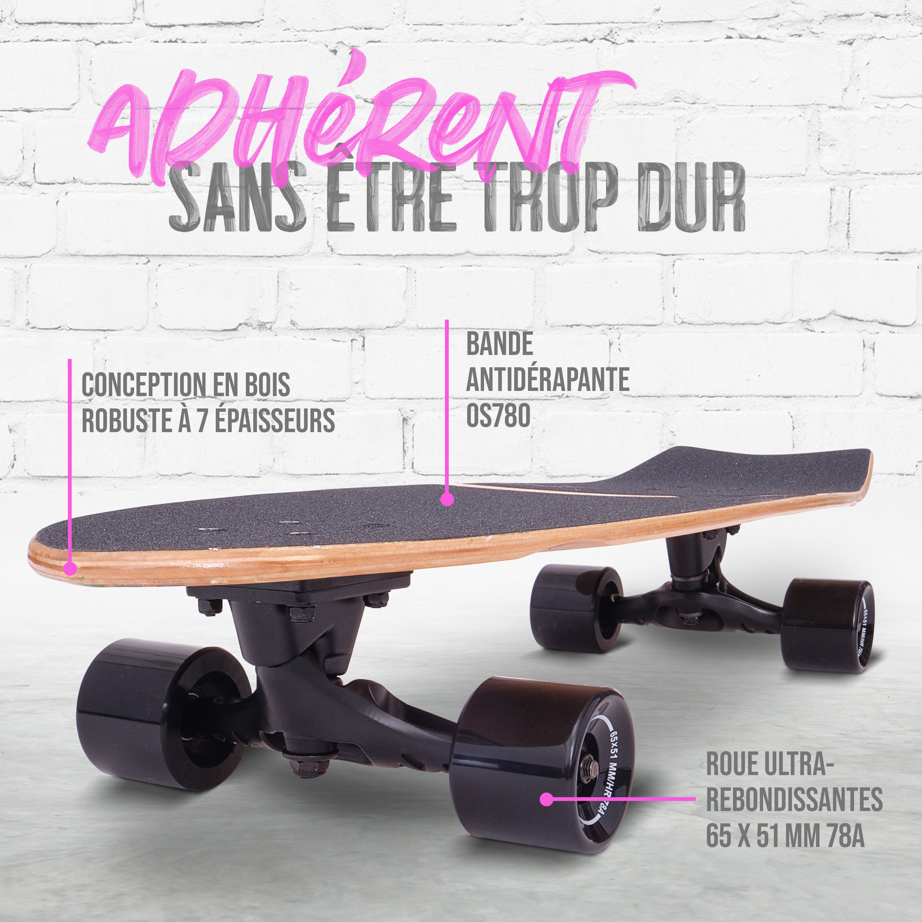 Apollo - Surf Style Skateboard - Stripes - Stripes