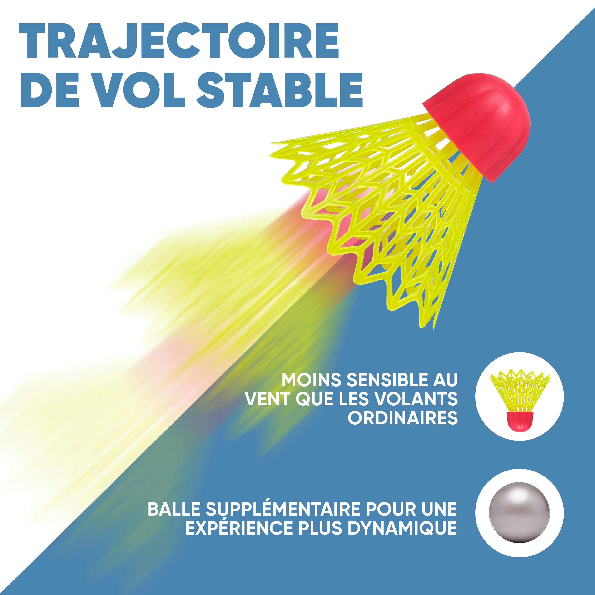 Apollo - Kit Raquettes Badminton de Différentes Couleurs pour Adulte et Enfant - Bleu