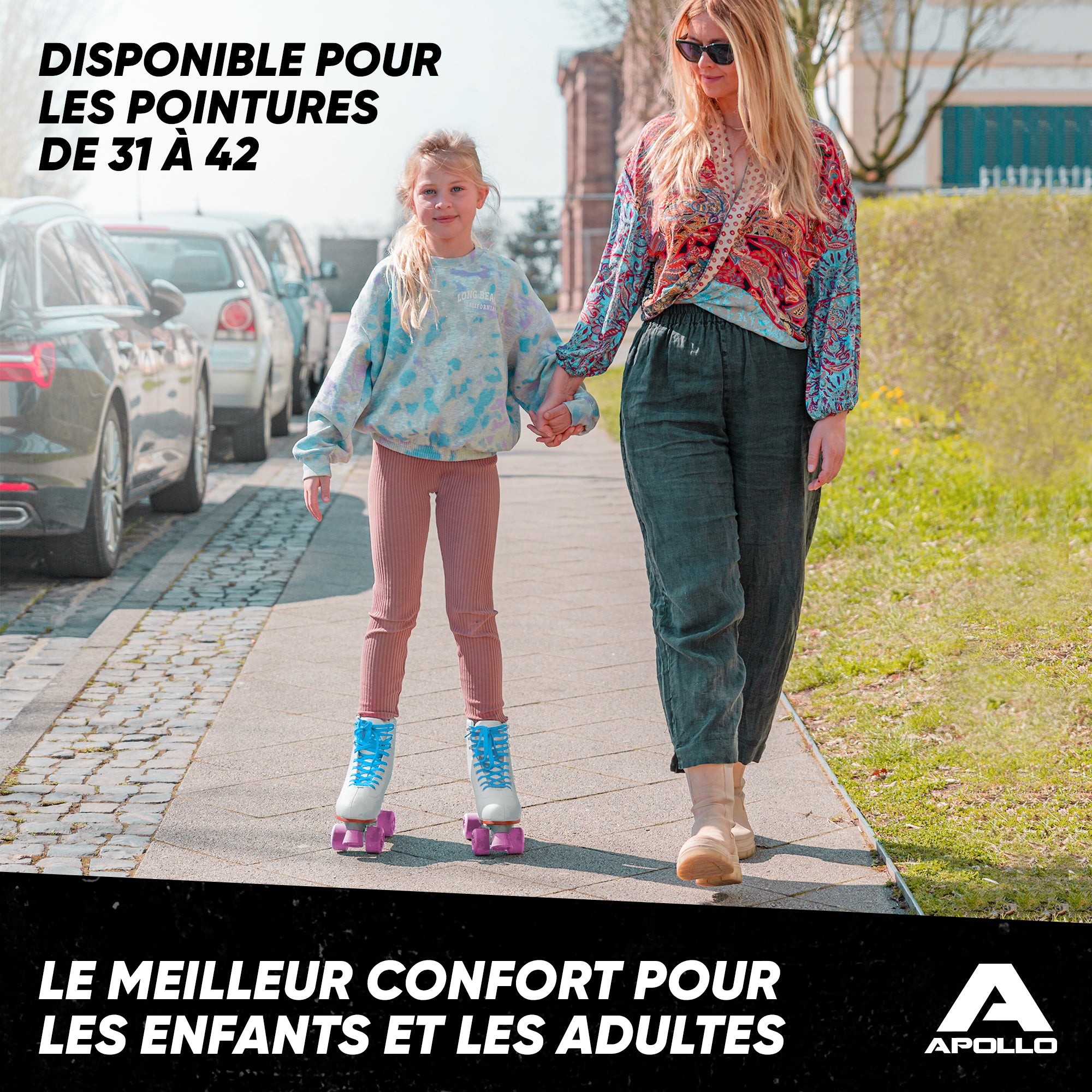 Apollo - Classic patins à roulettes fille et garçon - adolescents et adultes - Venus - L (39-42)