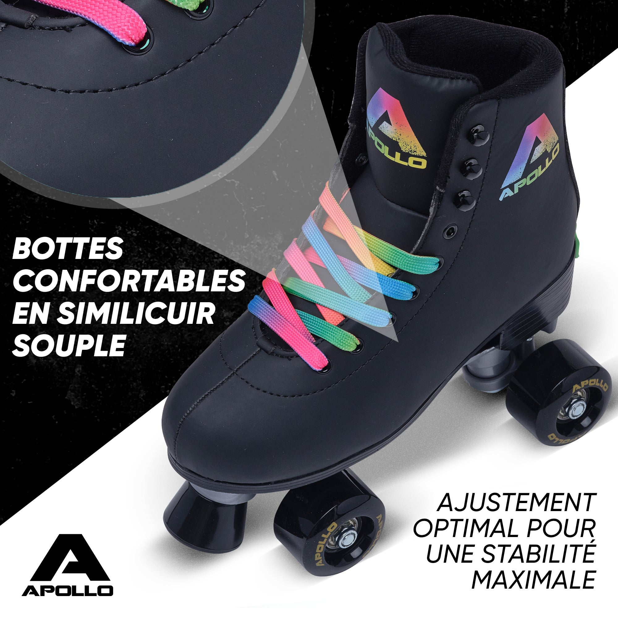 Apollo - Classic patins à roulettes fille et garçon - adolescents et adultes - Rodeo Drive - L (39-42)