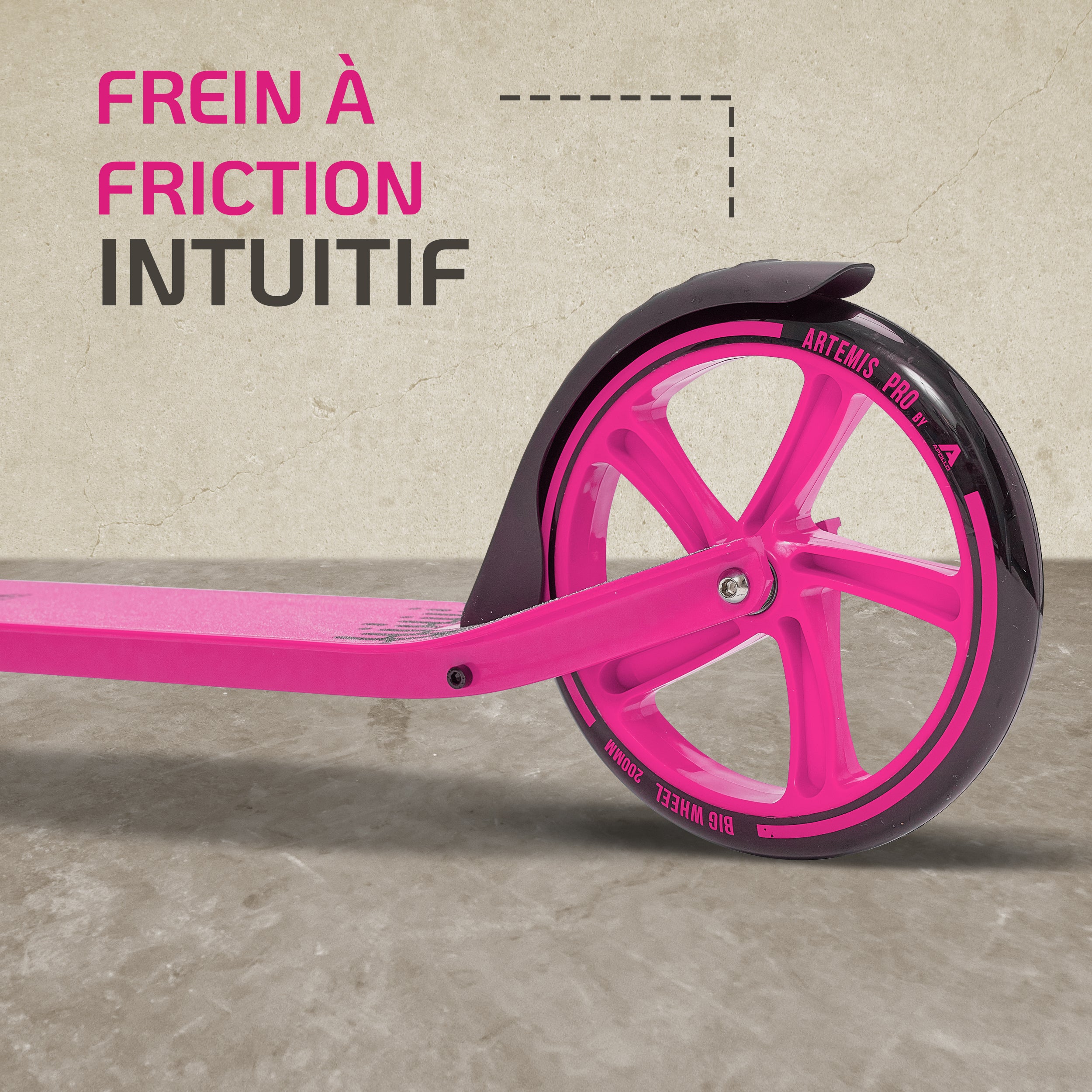 Apollo - Apollo Artemis City - Trottinette réglable en hauteur pour enfants - Rose