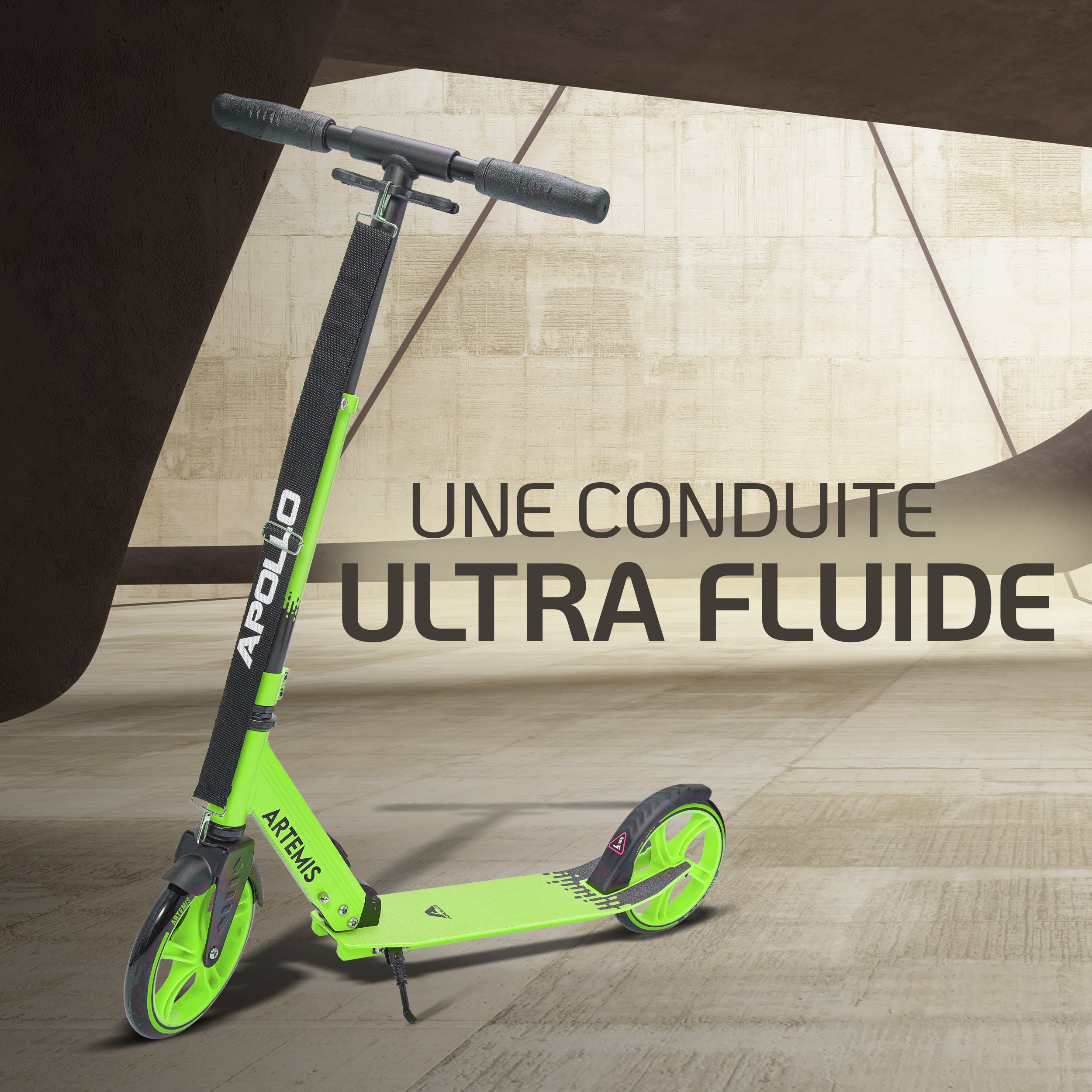 Apollo - Apollo Artemis City - Trottinette réglable en hauteur pour enfants - Vert