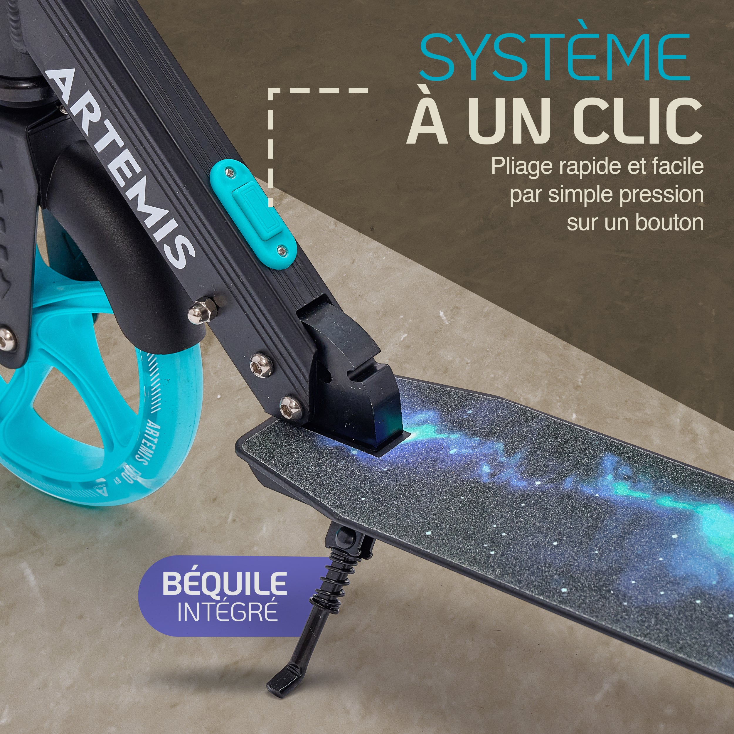 Apollo - Apollo Artemis City - Trottinette réglable en hauteur pour enfants - Galaxy