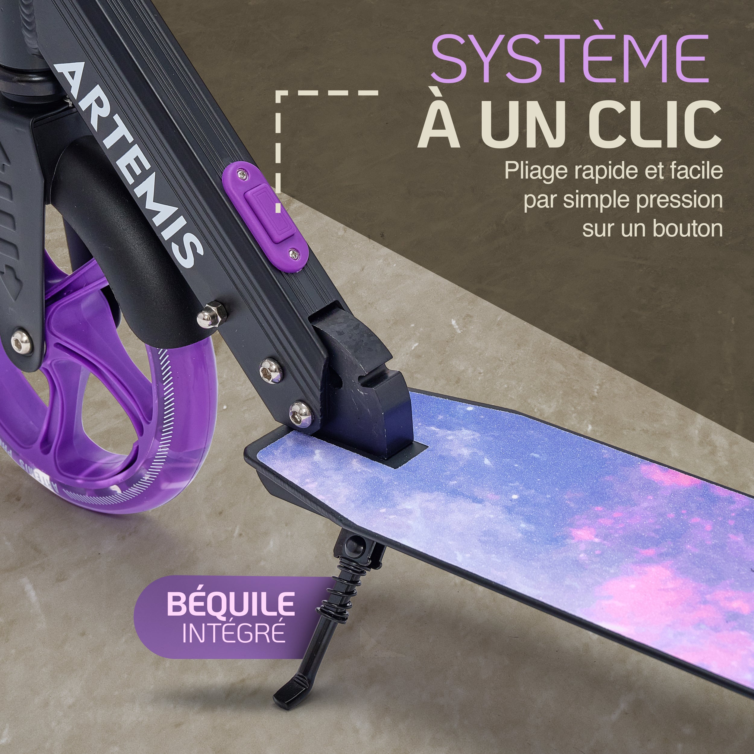 Apollo - Apollo Artemis City - Trottinette réglable en hauteur pour enfants - Starlight