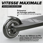 Apollo - Trottinette Freestyle Genius Pro - Trottinette robuste avec roulement à billes ABEC 9 - Noir