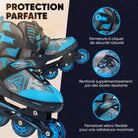 Apollo - Champion rollers adultes/enfants à pointure réglable - Bleu - L (39-42)
