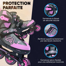 Apollo - Champion rollers adultes/enfants à pointure réglable - Rose - L (39-42)