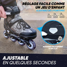 Apollo - Champion rollers adultes/enfants à pointure réglable - Noir - L (39-42)