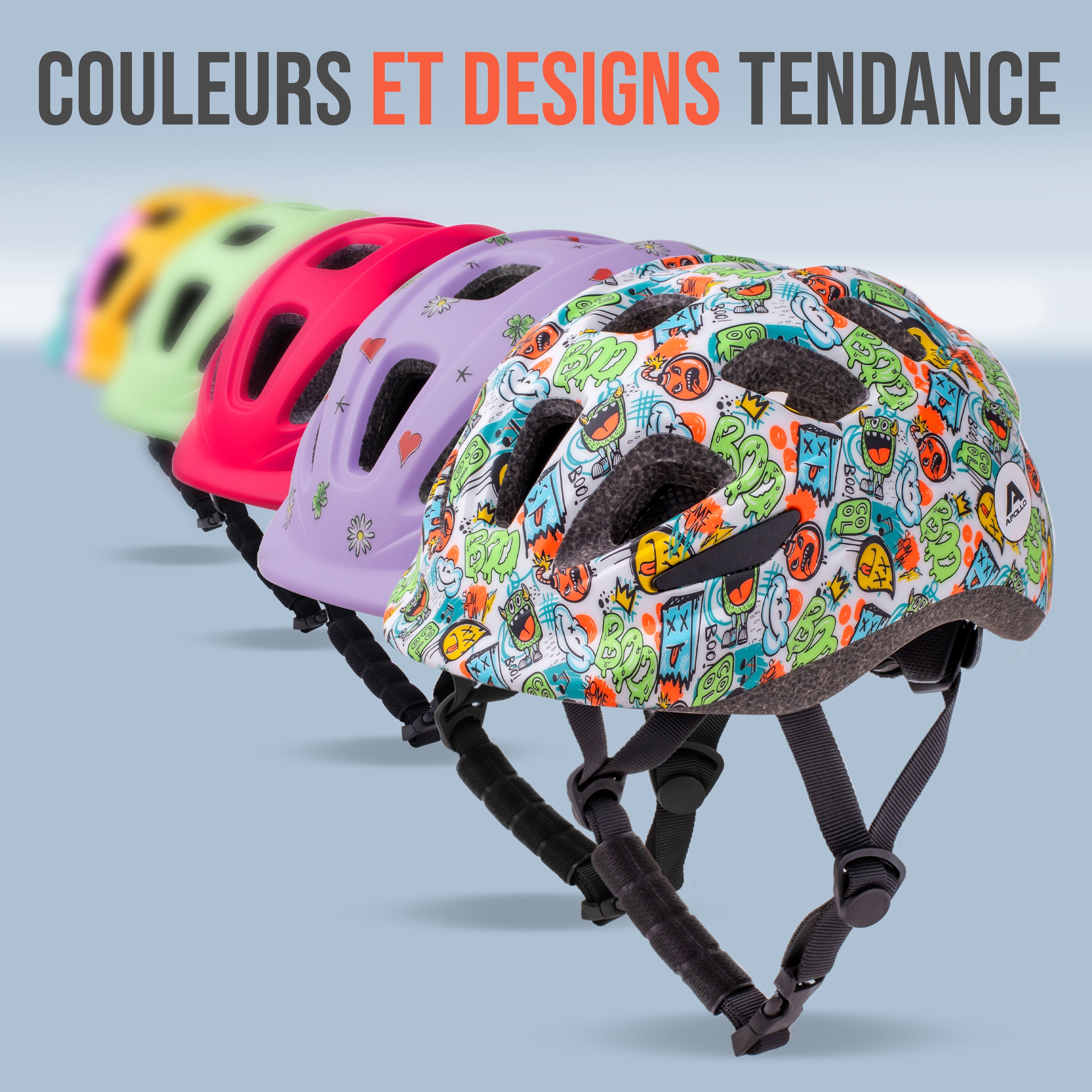 Apollo - APOLLO Casque Multisport pour Enfants et Adolescents - Monsta Mania