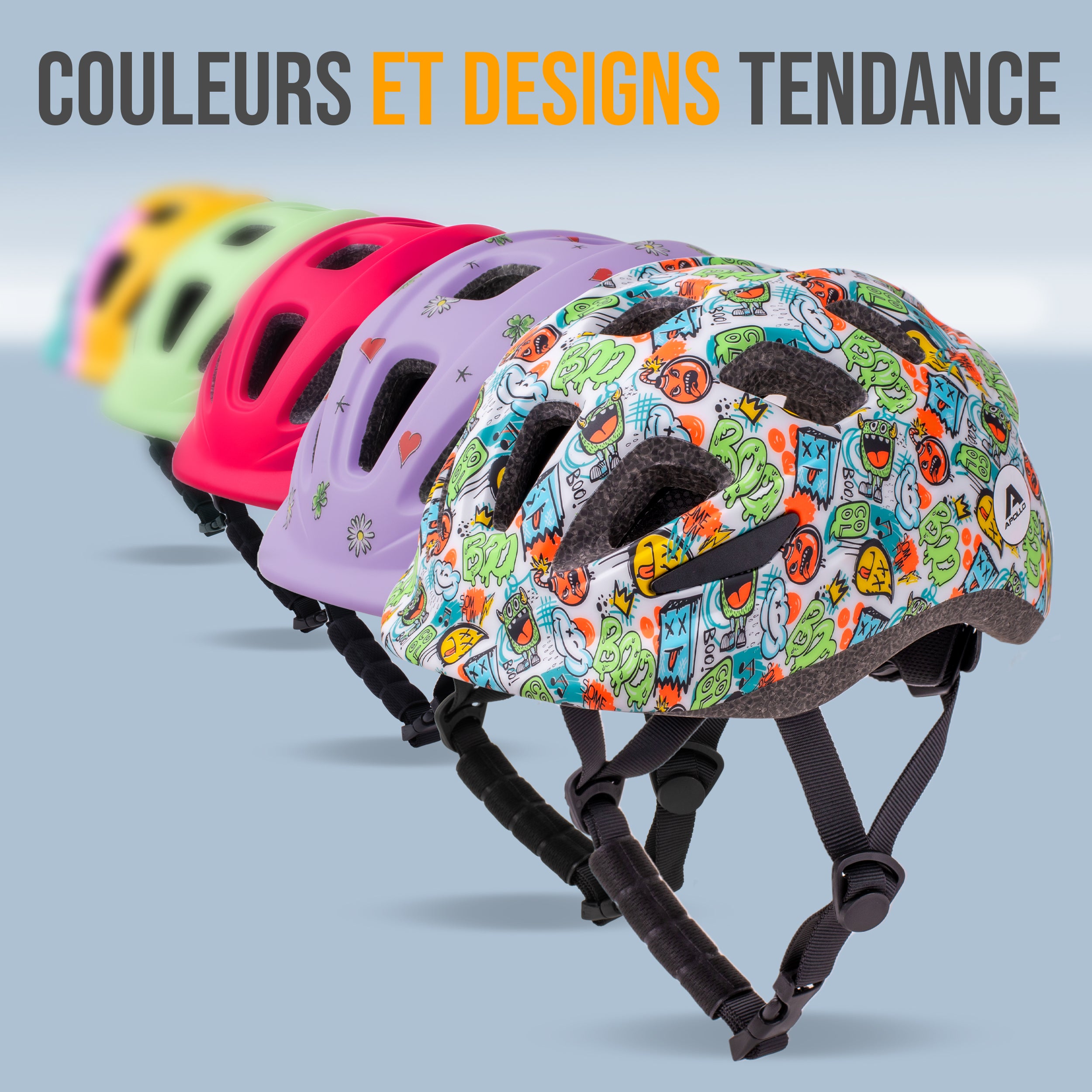 Apollo - APOLLO Casque Multisport pour Enfants et Adolescents - 90s Revival