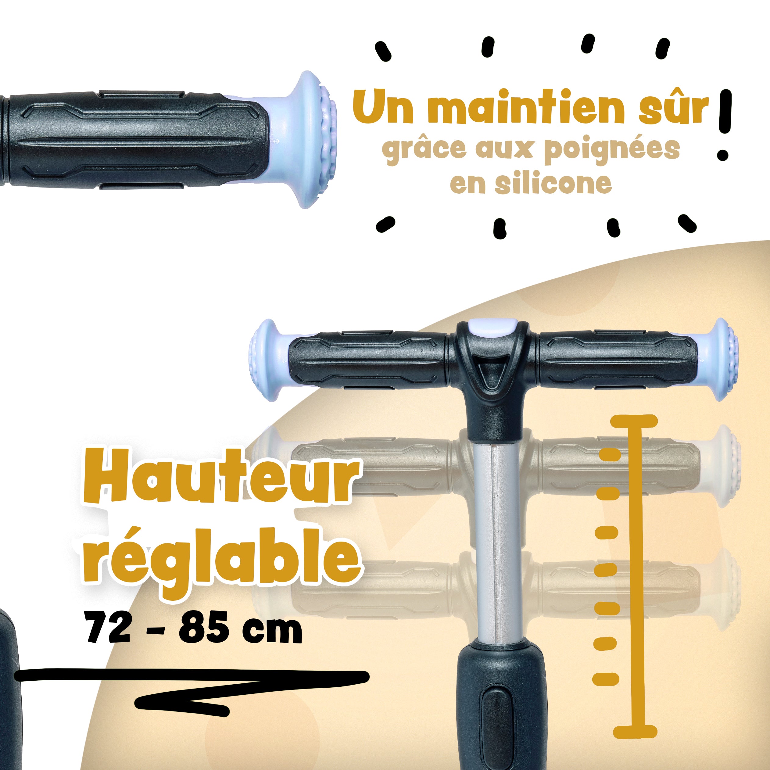 Apollo - Trottinette pour enfants “KidsPro4” trottinette à LED pliable - Blau