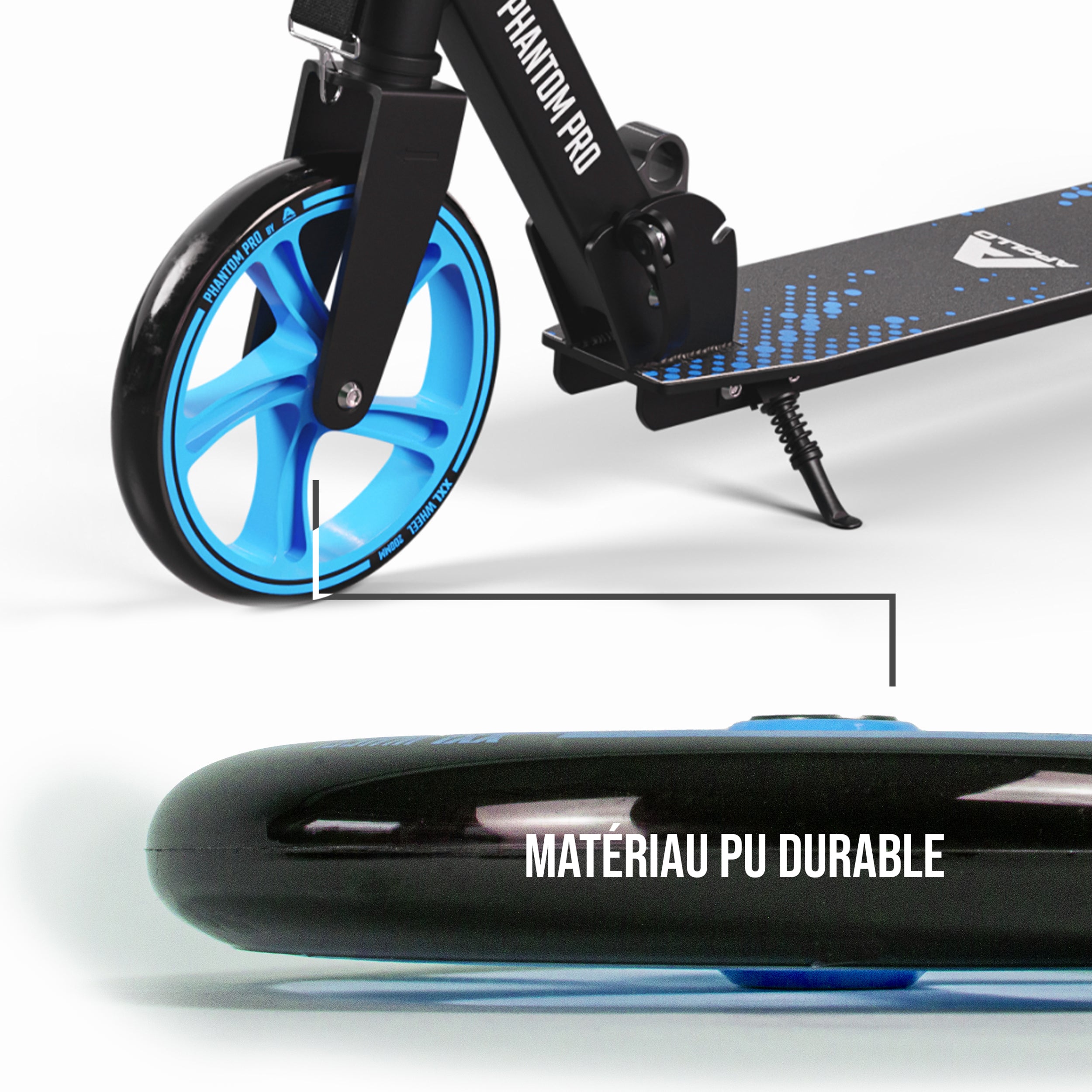 Apollo - 200 MM JEU DE ROUES DE RECHANGE POUR TROTTINETTE DE VILLE - PHANTOM / SPECTRE - Blau Schwarz