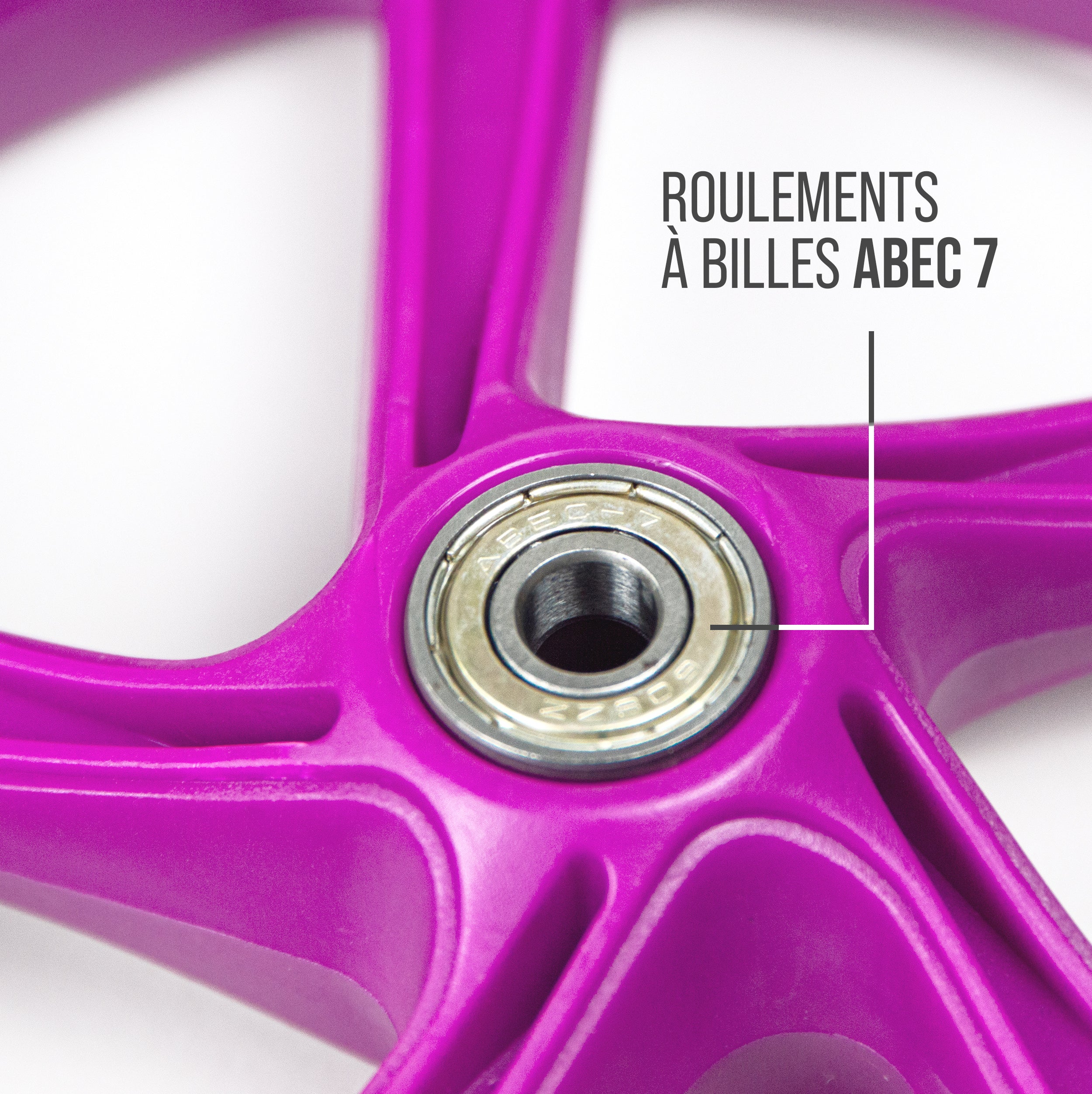 Apollo - 200 MM JEU DE ROUES DE RECHANGE POUR TROTTINETTE DE VILLE - PHANTOM / SPECTRE - LED Pink Transparent