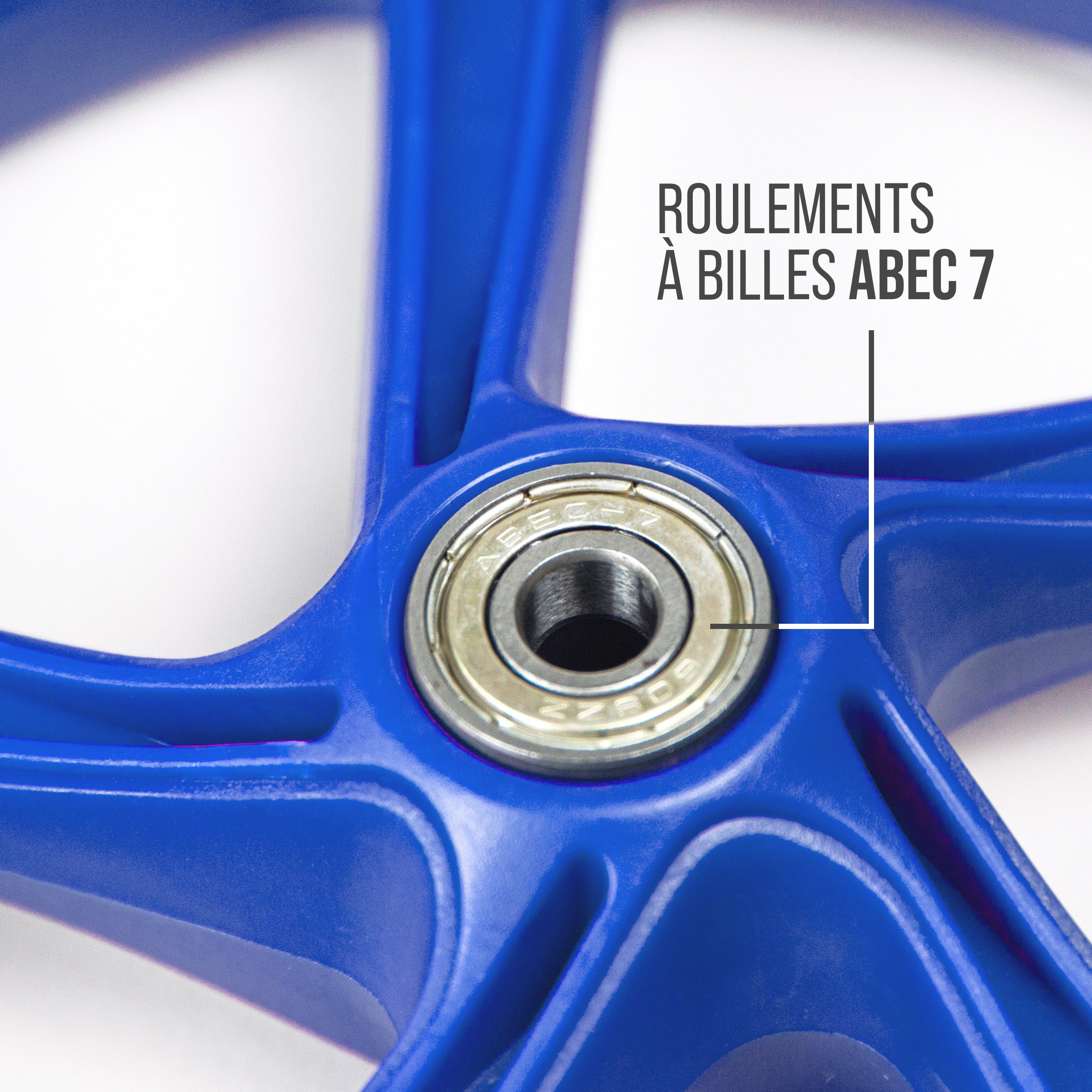 Apollo - 200 MM JEU DE ROUES DE RECHANGE POUR TROTTINETTE DE VILLE - PHANTOM / SPECTRE - LED Blau Transparent