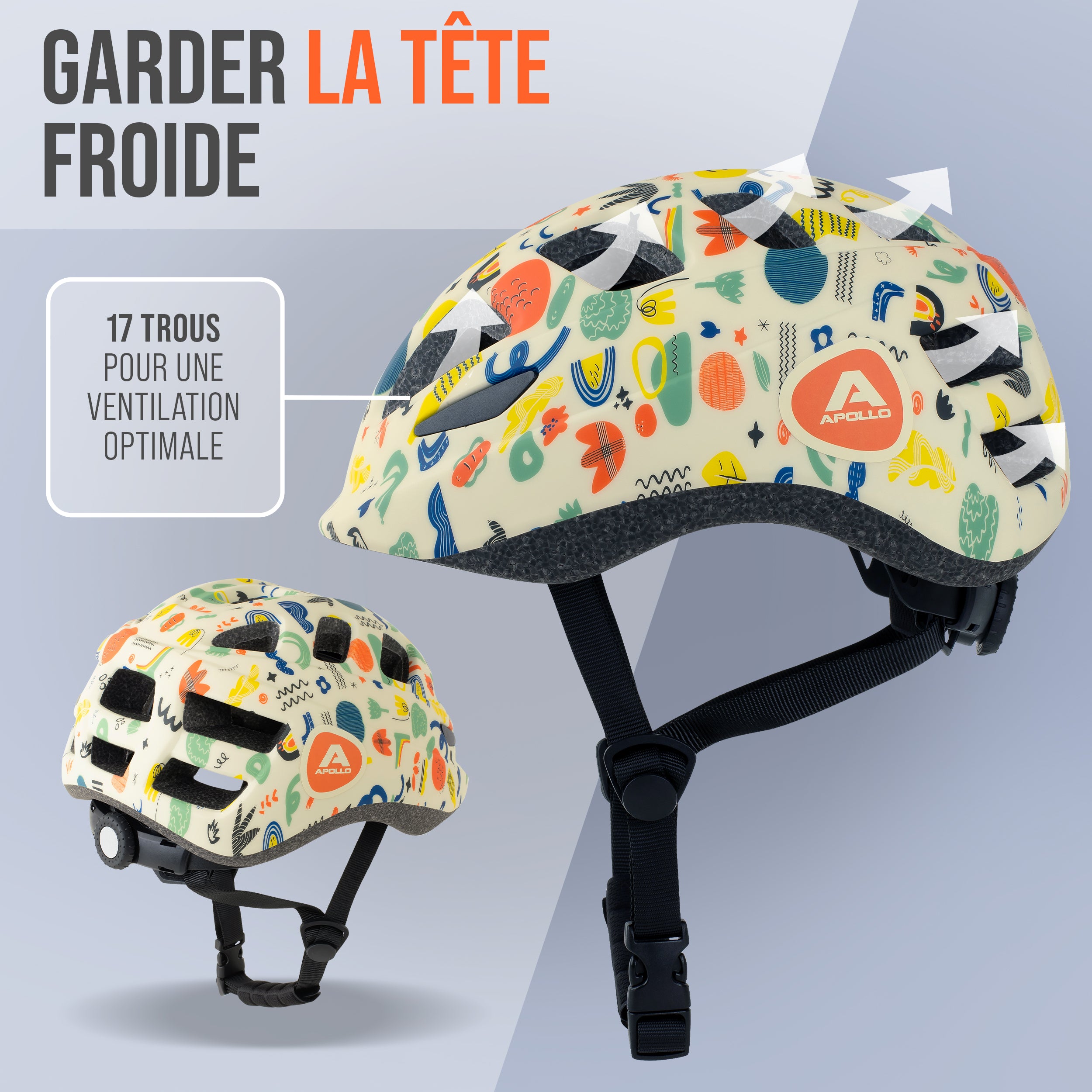 Apollo - APOLLO Casque Multisport pour Enfants et Adolescents - Papercraft