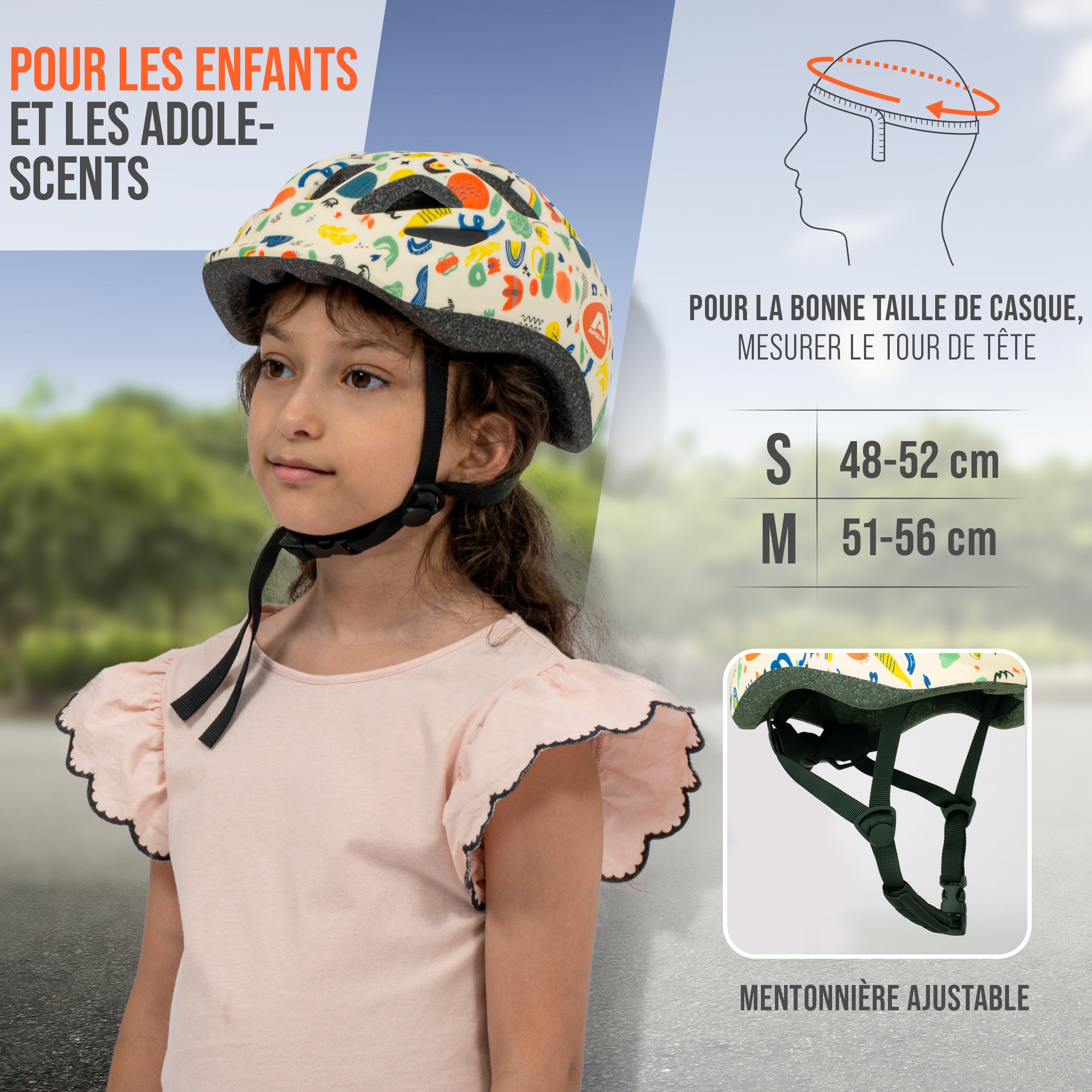 Apollo - APOLLO Casque Multisport pour Enfants et Adolescents - Papercraft