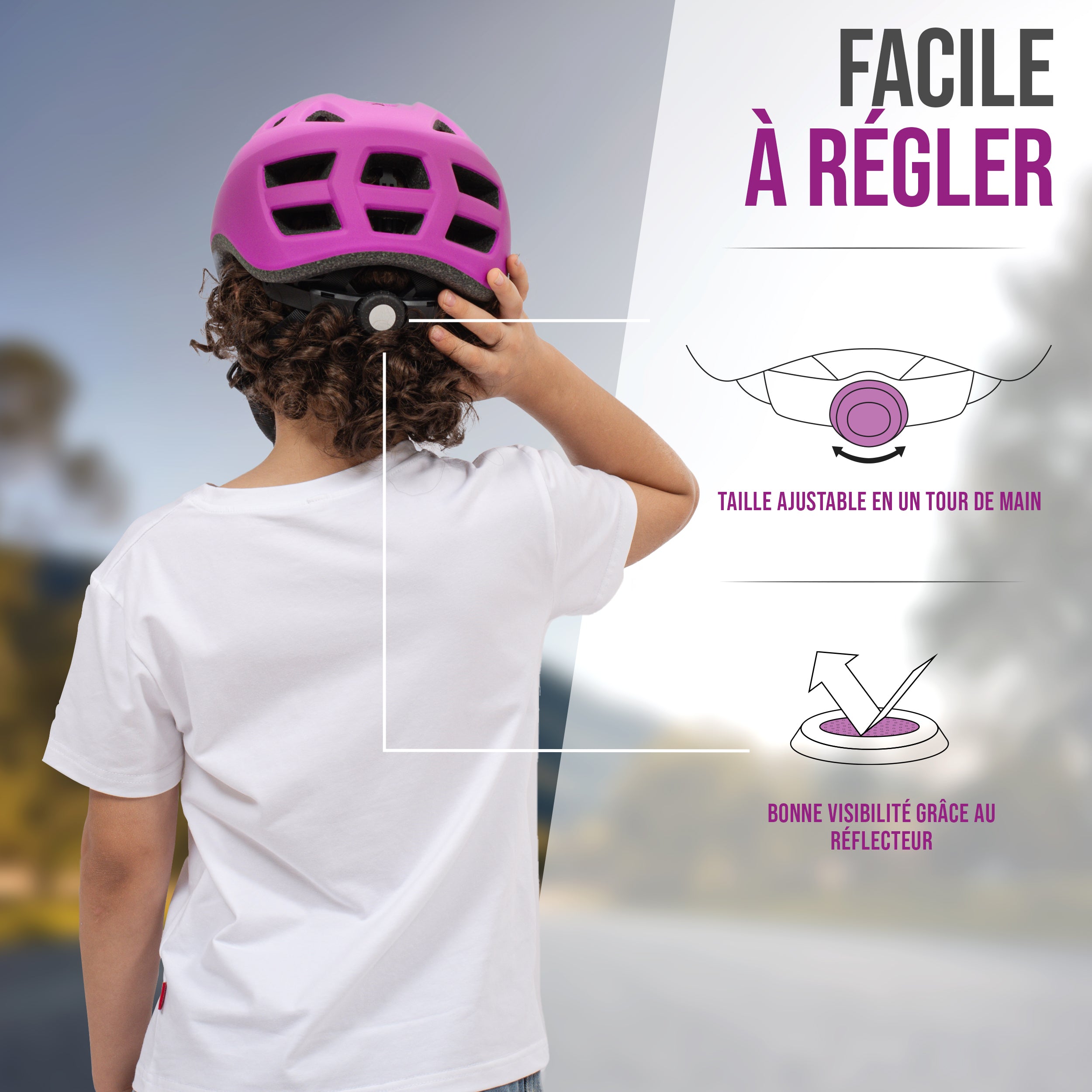 Apollo - APOLLO Casque Multisport pour Enfants et Adolescents - Pink Fade