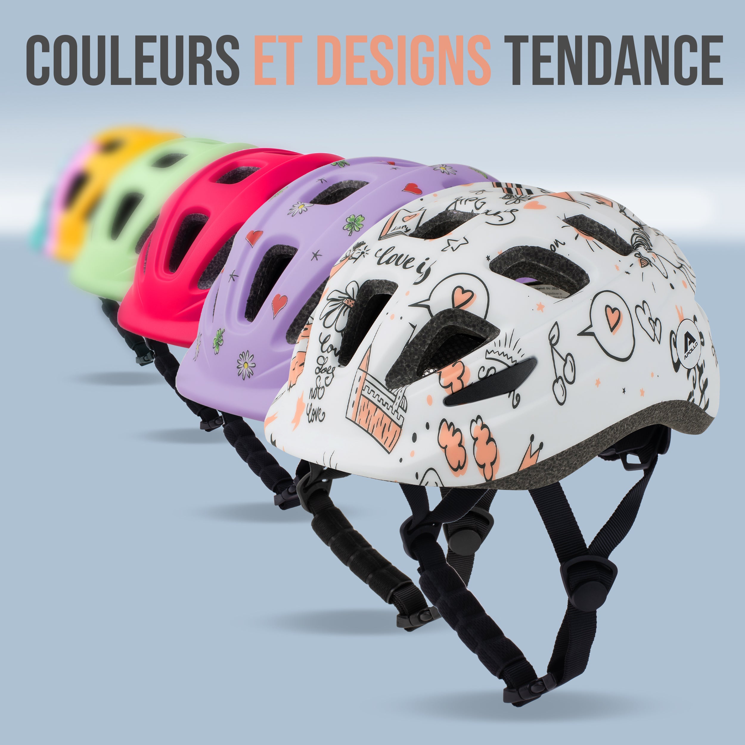 Apollo - APOLLO Casque Multisport pour Enfants et Adolescents - Fairytale