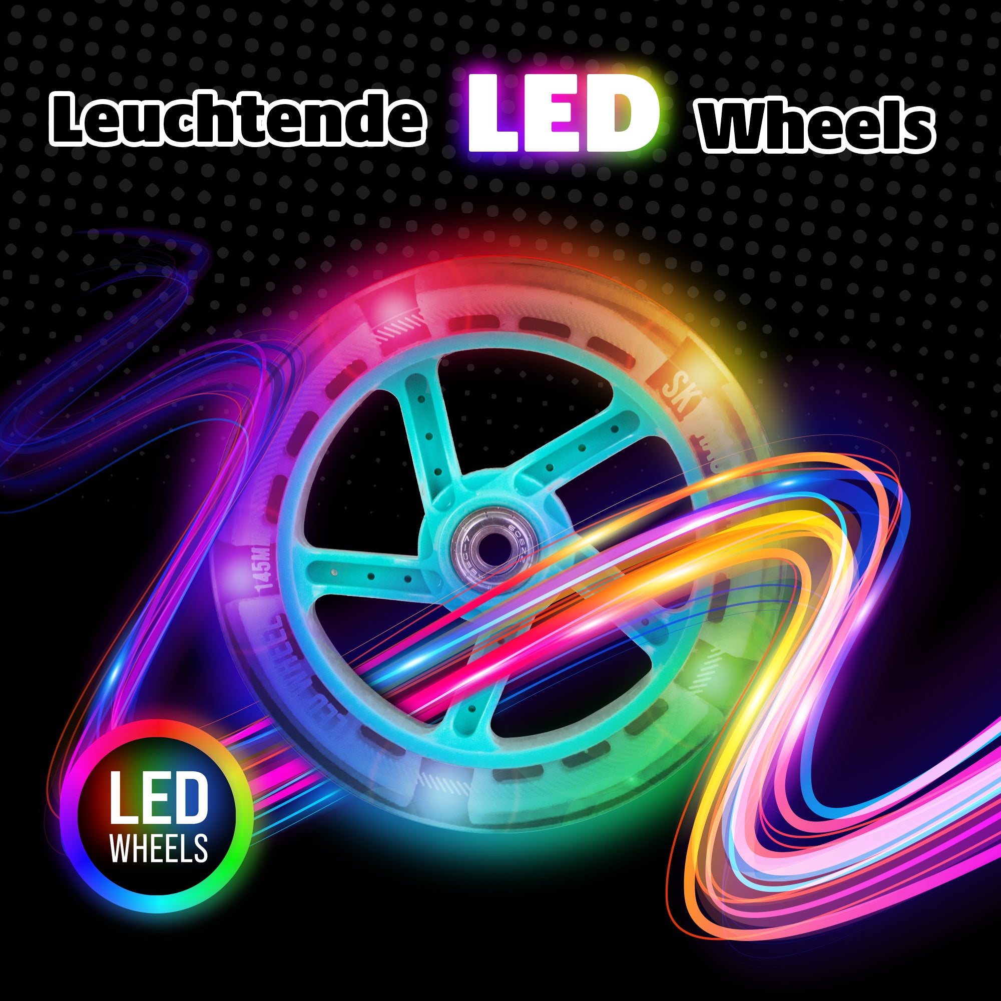 Apollo - Ensemble de roues de rechange pour Skyracer - Ensemble de roues de 145 mm - par Apollo - Mint