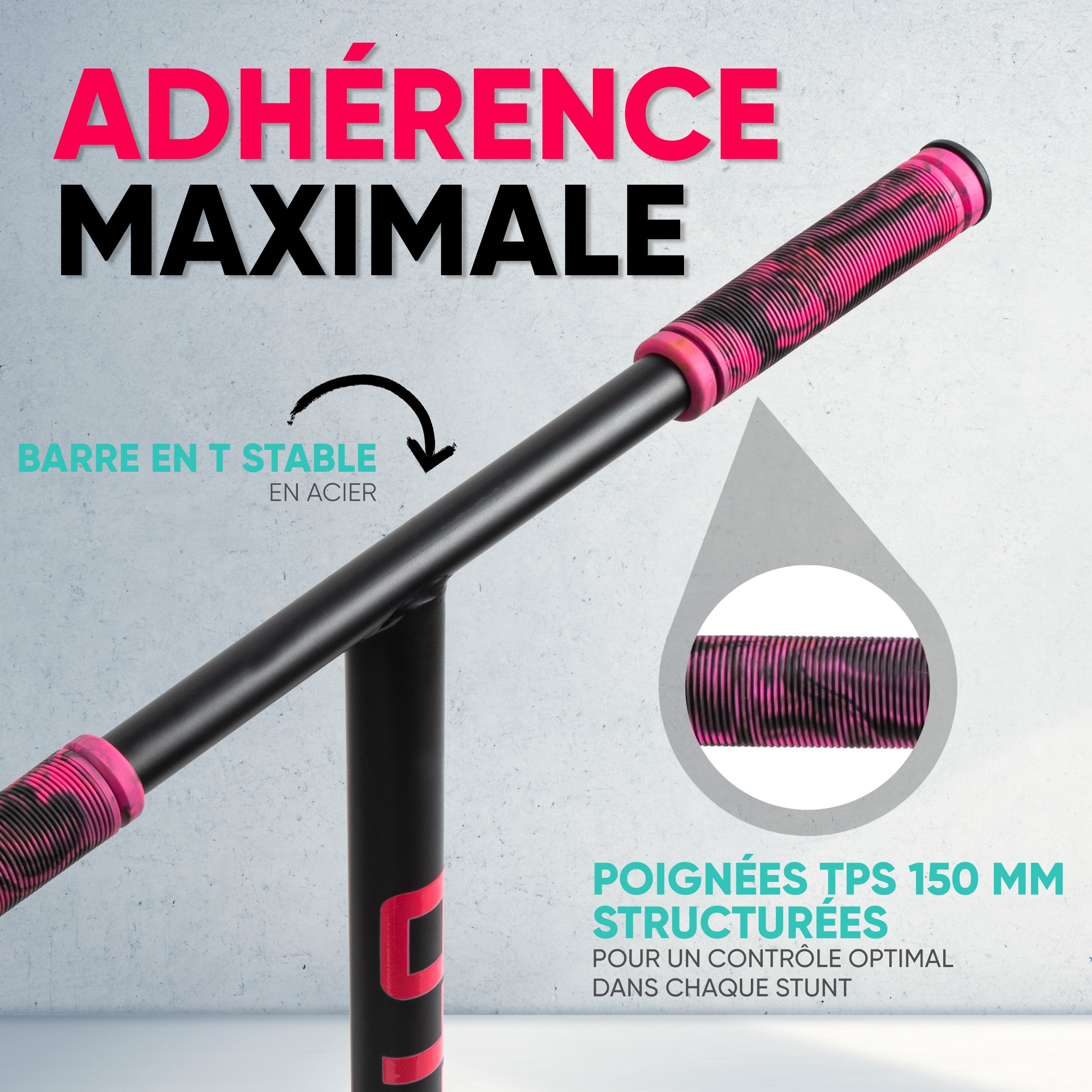 Apollo - Trottinette freestyle Apollo "Eagle" - Noir Menthe Rose