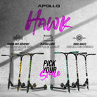 Apollo - Apollo Trottinette de Stunt "Hawk" - Black Ocean