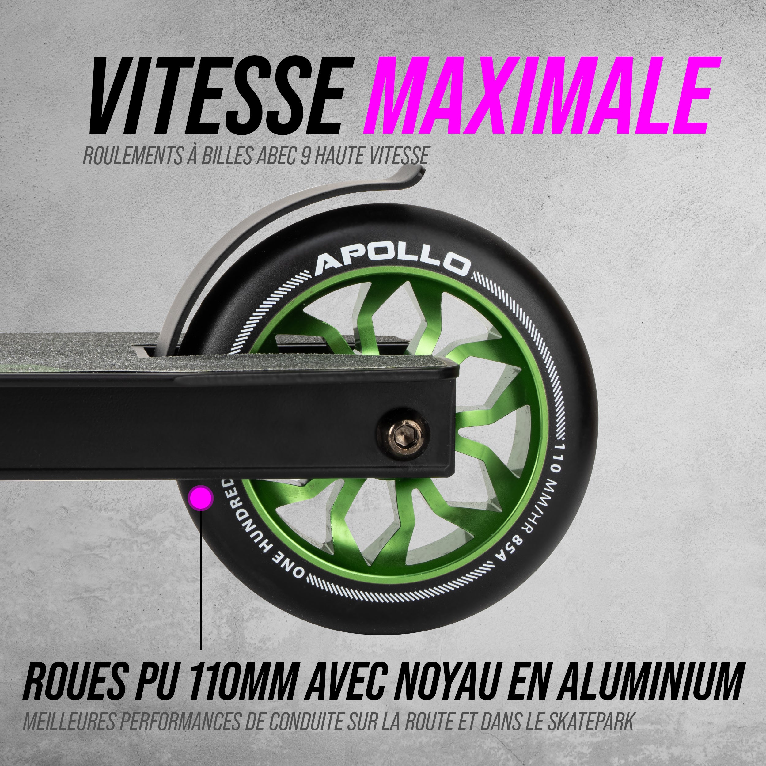 Apollo - Apollo Trottinette de Stunt "Hawk" - Black Green