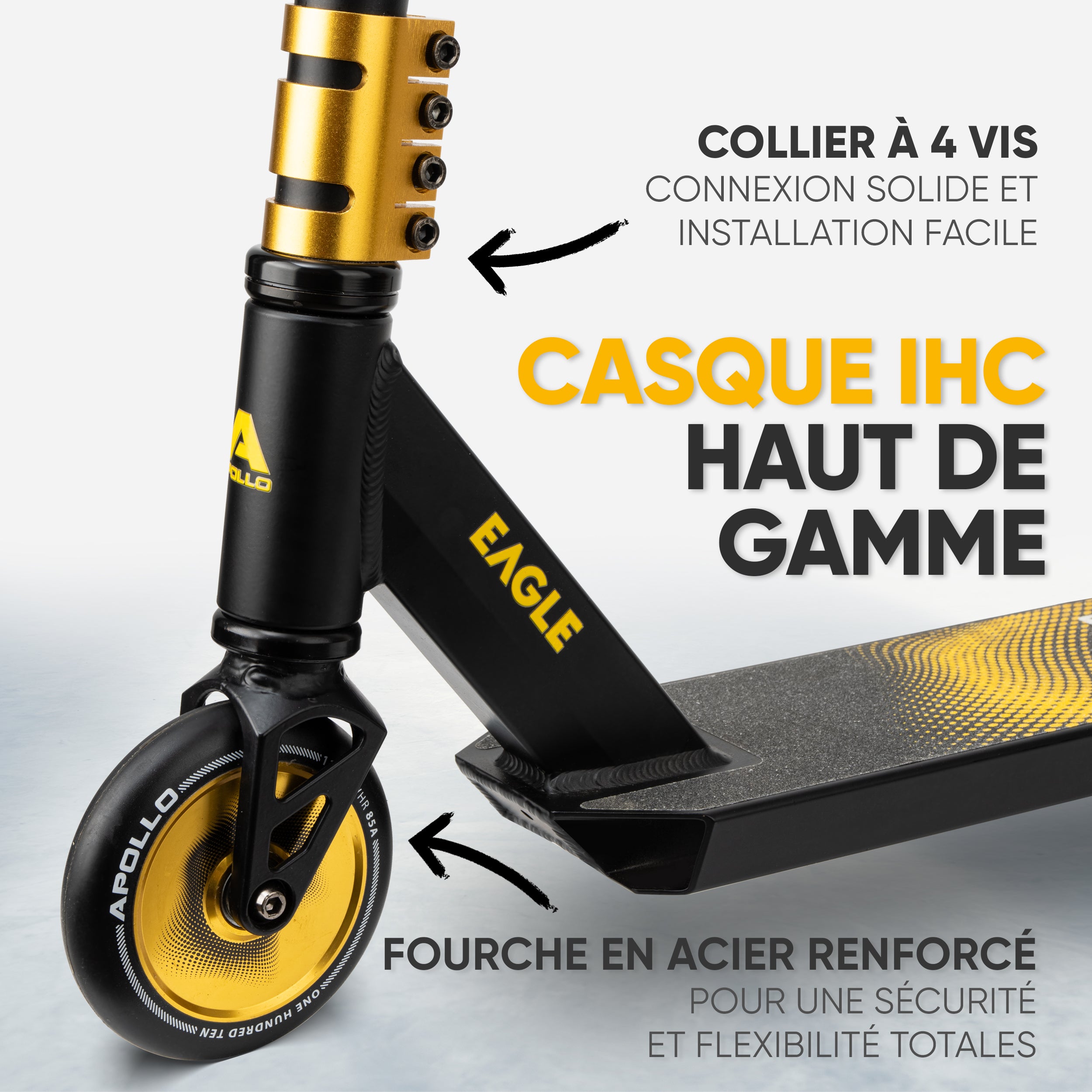Apollo - Trottinette freestyle Apollo "Eagle" - Noir Or