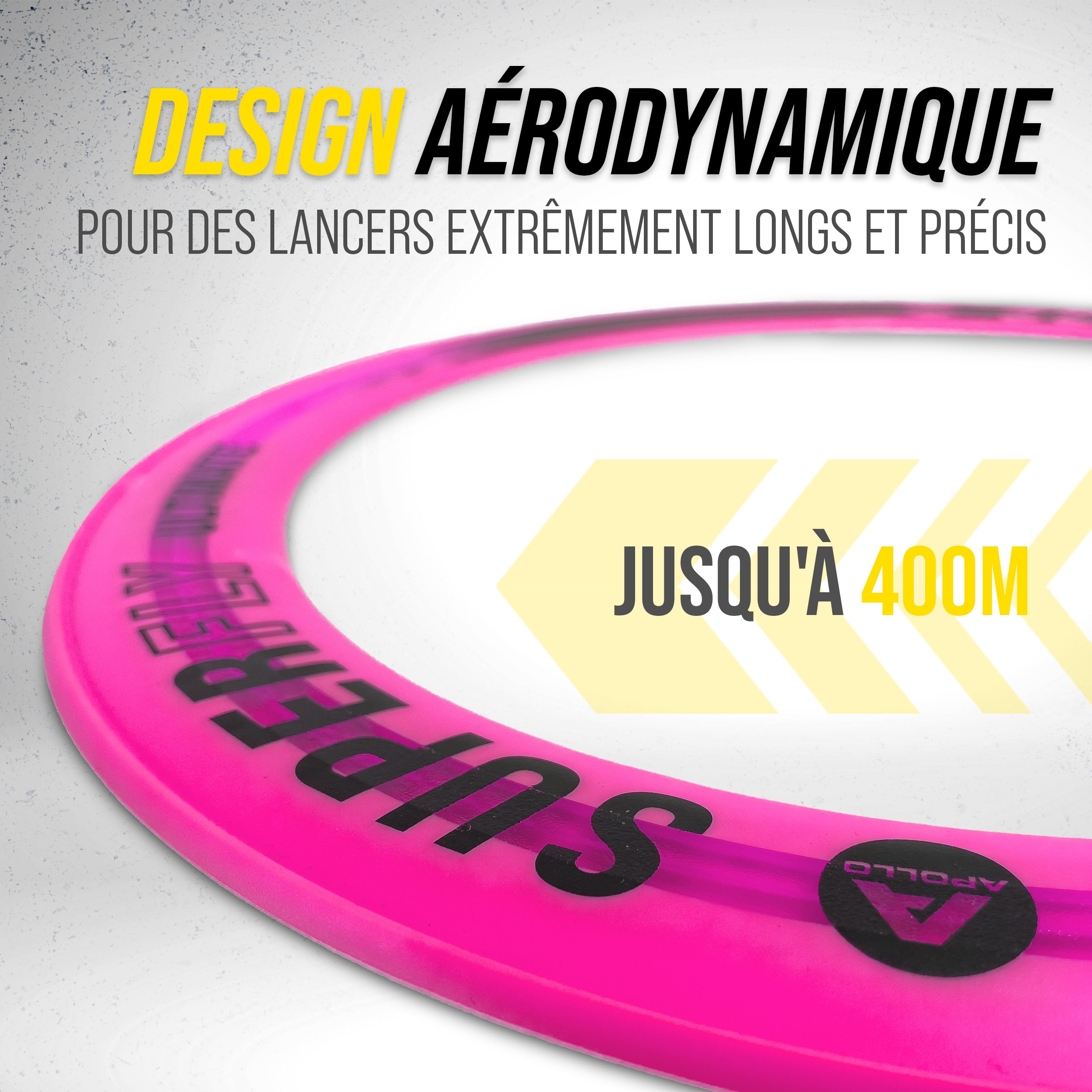 Apollo - Anneau de lancer Apollo Superfly - Disque Volant Professionnel Aérodynamique - Rose