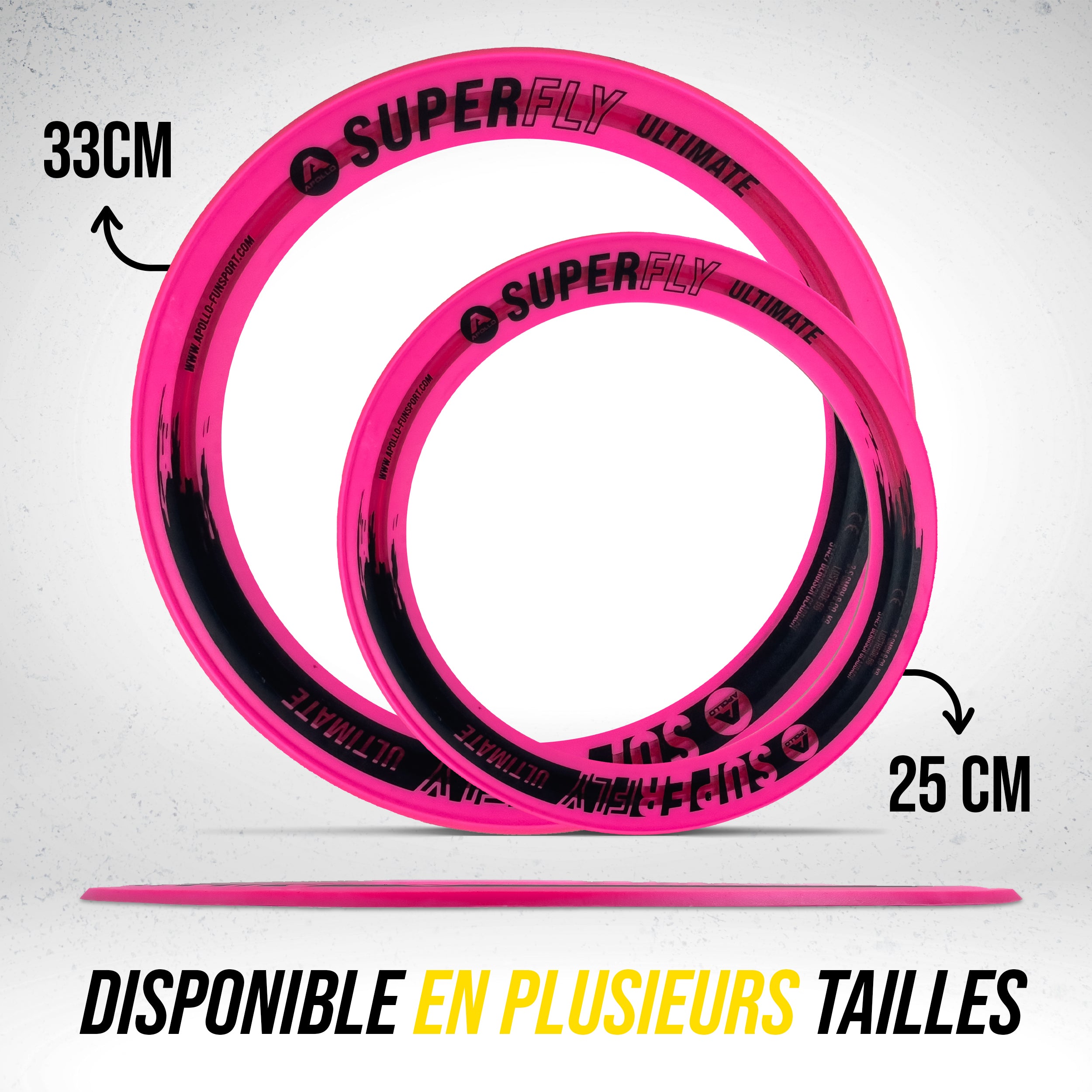 Apollo - Anneau de lancer Apollo Superfly - Disque Volant Professionnel Aérodynamique - Rose