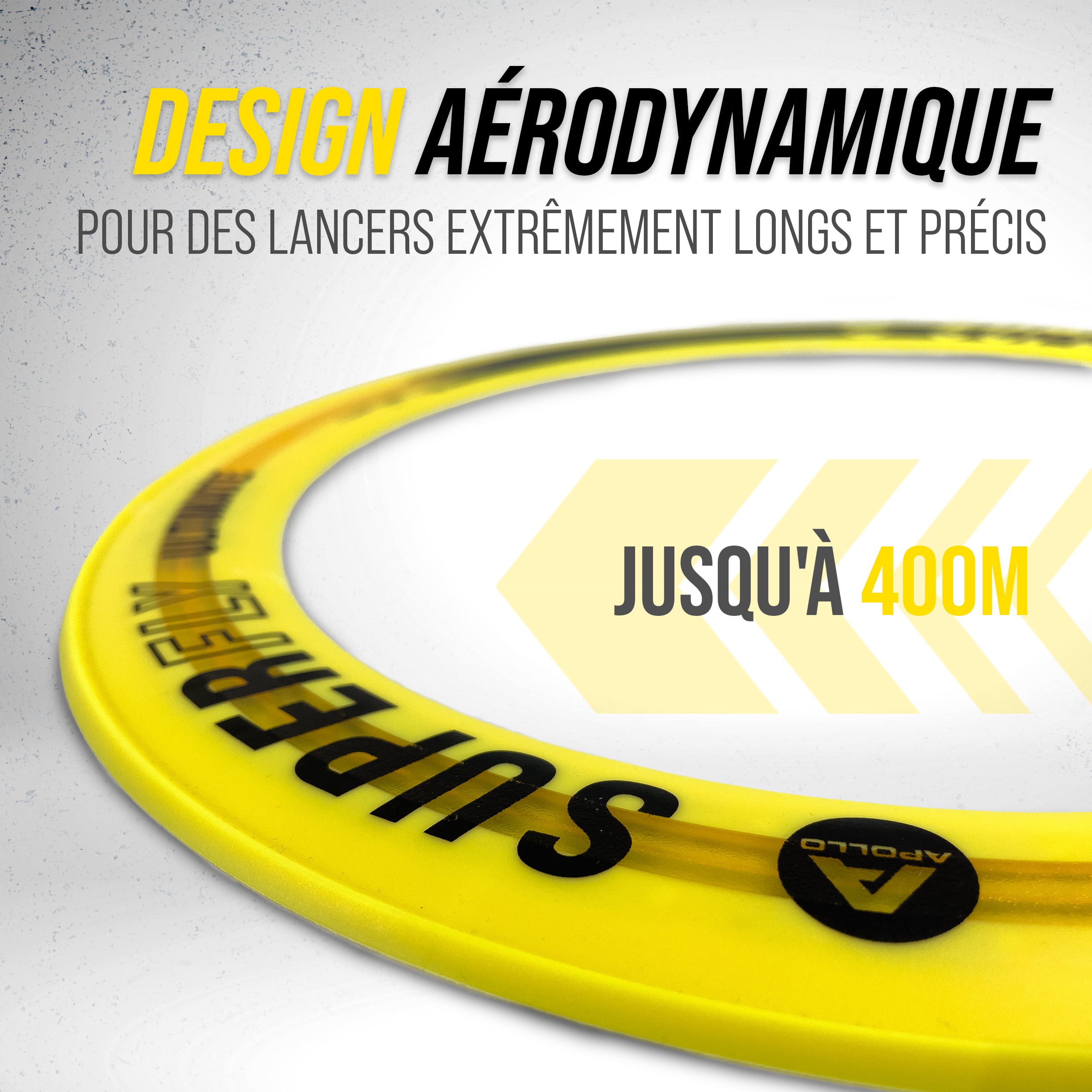 Apollo - Anneau de lancer Apollo Superfly - Disque Volant Professionnel Aérodynamique - Jaune