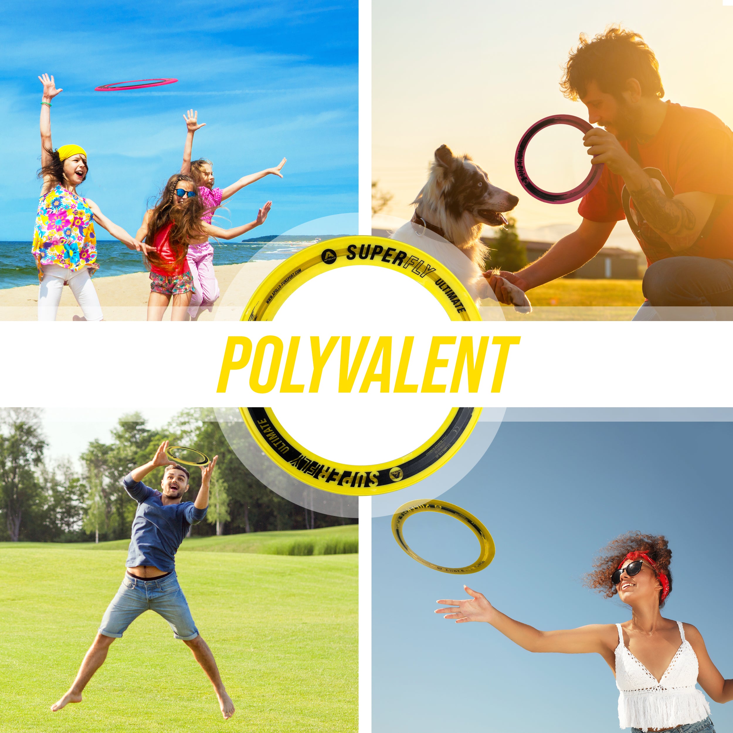 Apollo - Anneau de lancer Apollo Superfly - Disque Volant Professionnel Aérodynamique - Jaune