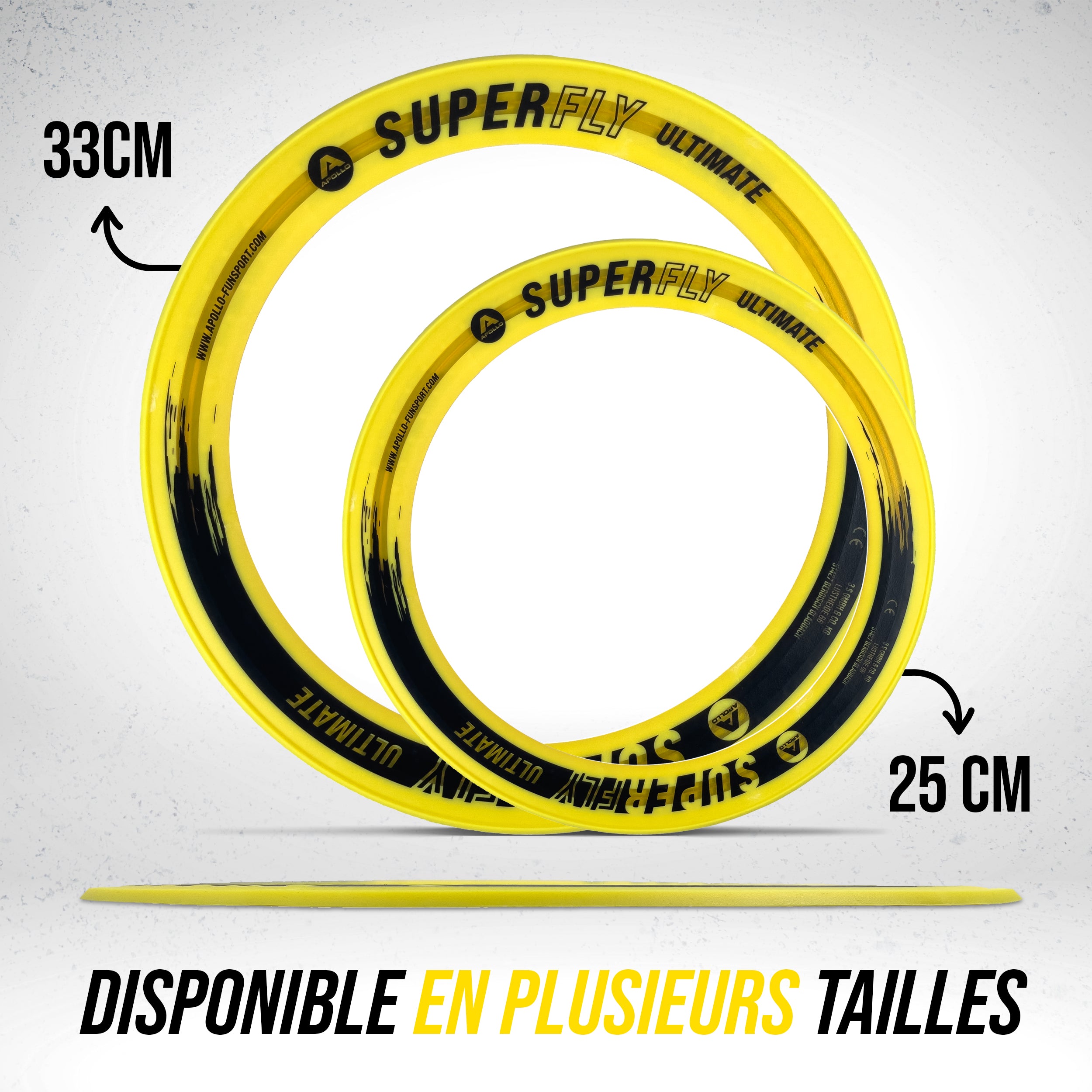 Apollo - Anneau de lancer Apollo Superfly - Disque Volant Professionnel Aérodynamique - Jaune