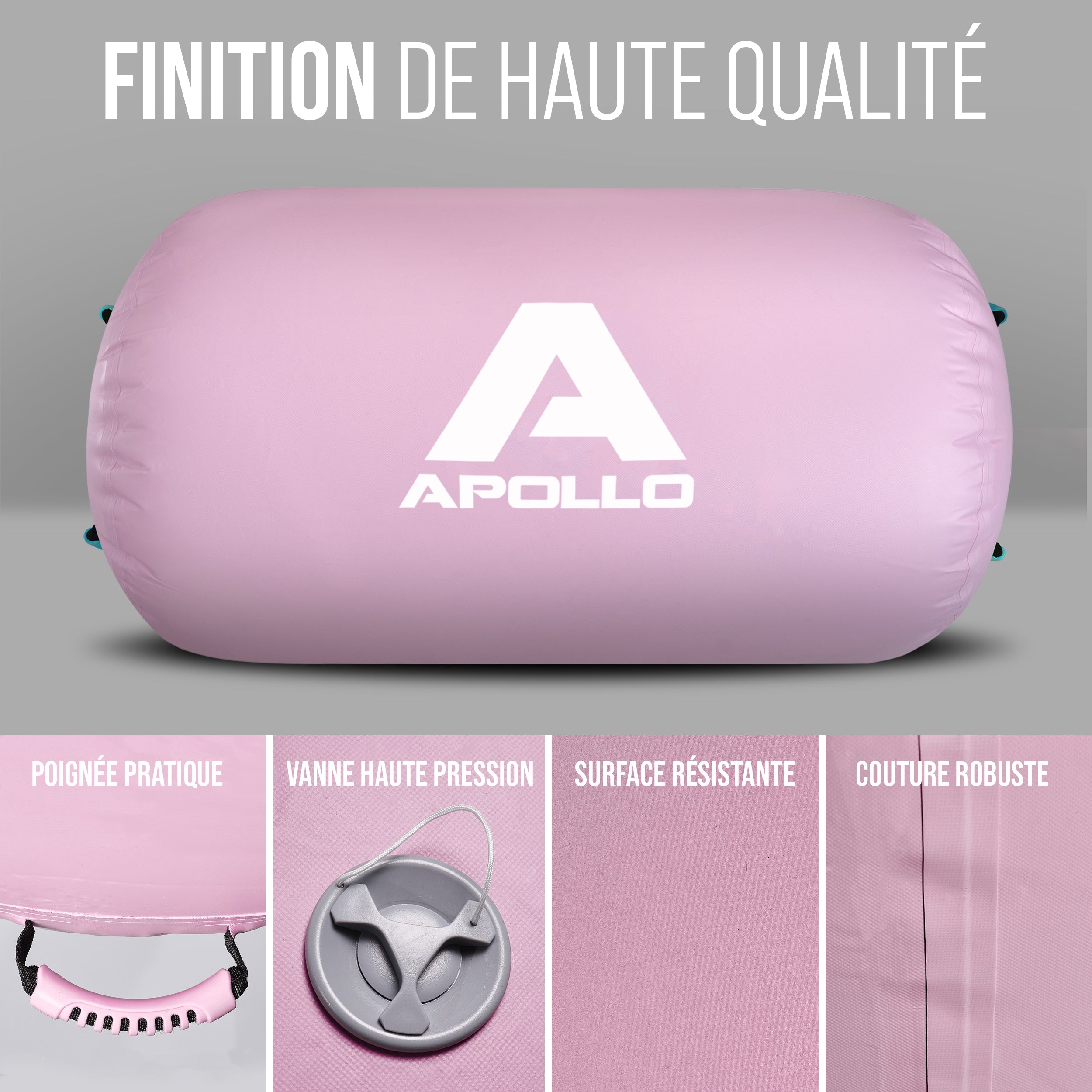 Apollo - Air Roll Pro - Rouleau de suivi de l'air - Rose 120x60