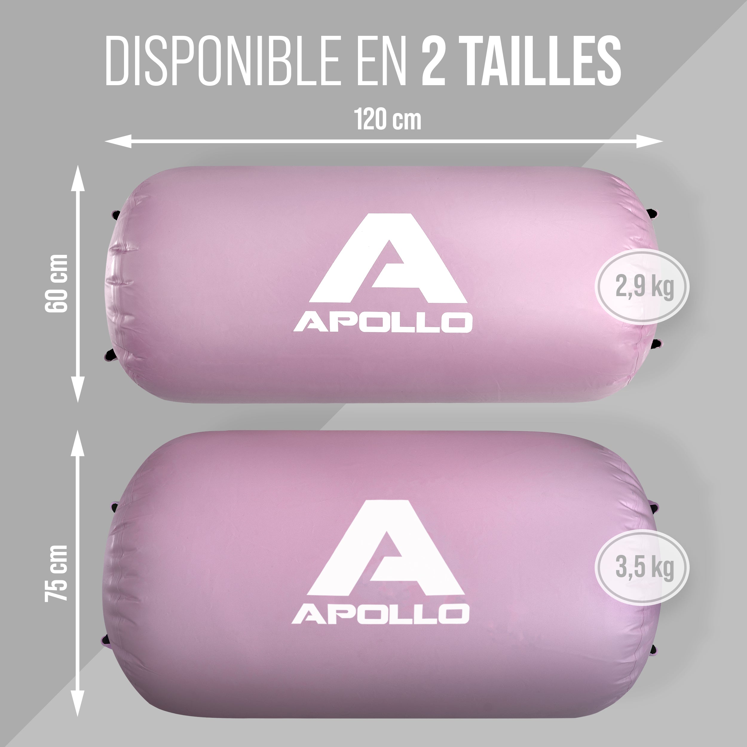 Apollo - Air Roll Pro - Rouleau de suivi de l'air - Rose 120x60