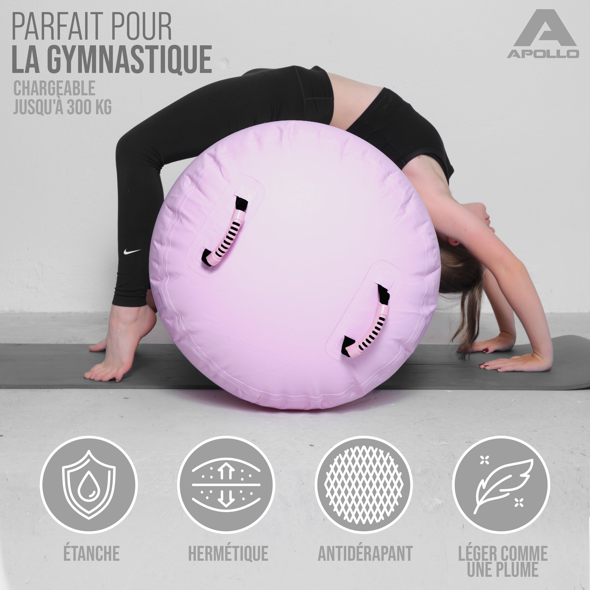 Apollo - Air Roll Pro - Rouleau de suivi de l'air - Rose 120x60