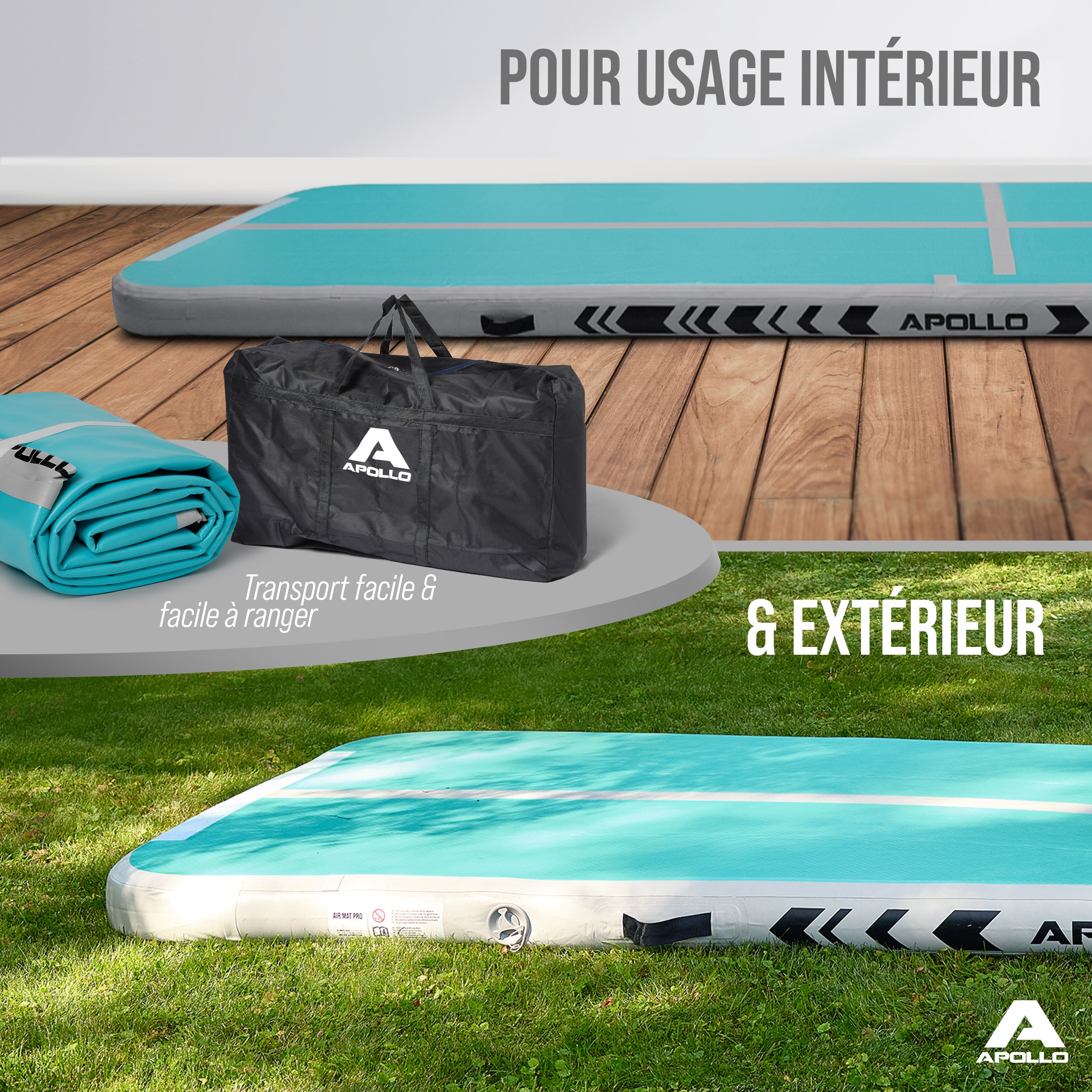 Apollo - Air Mat Pro - Tapis de suivi de l'air - Mint - Full Color 300x100x10