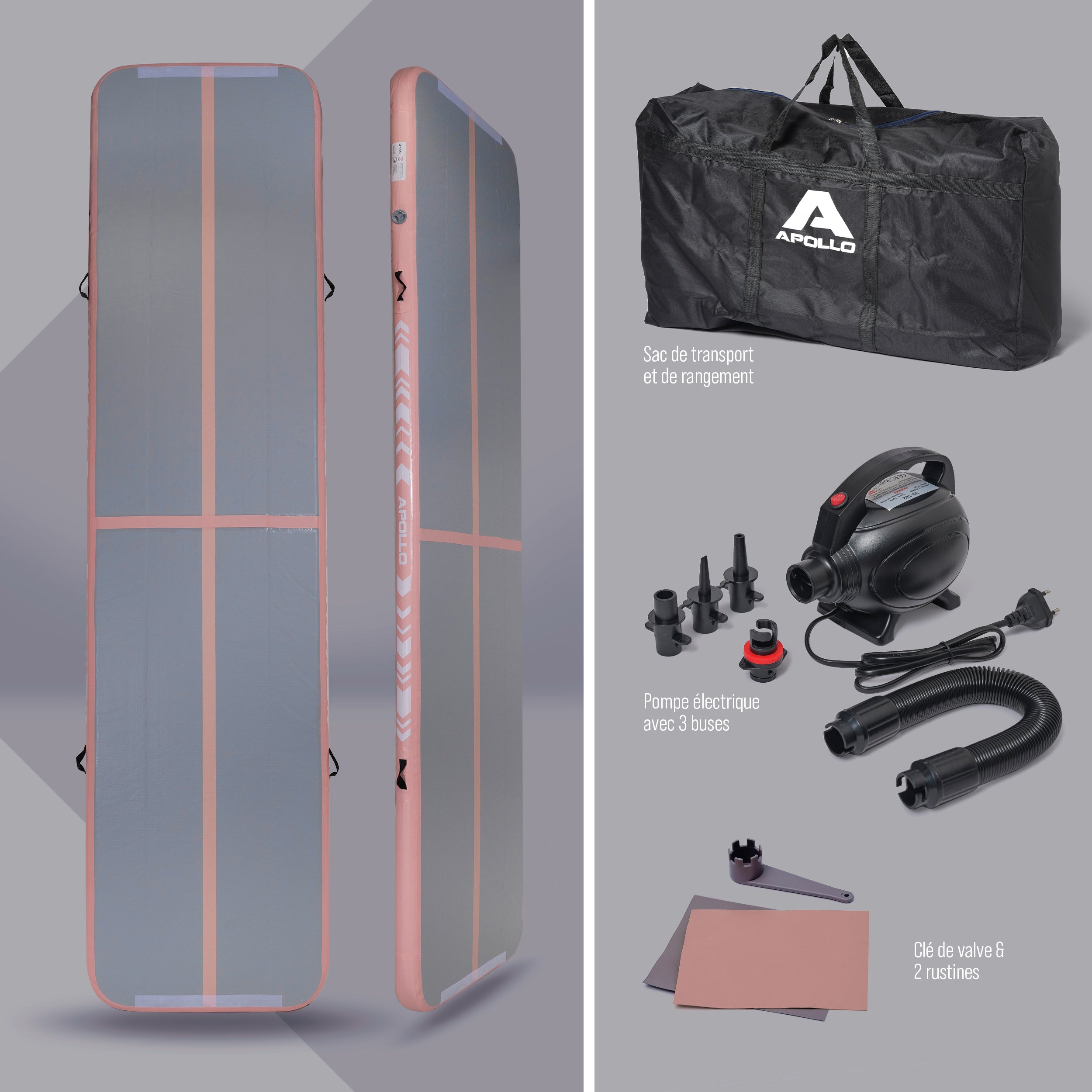 Apollo - Air Mat Pro - Tapis de suivi de l'air - Peach 400x100x10