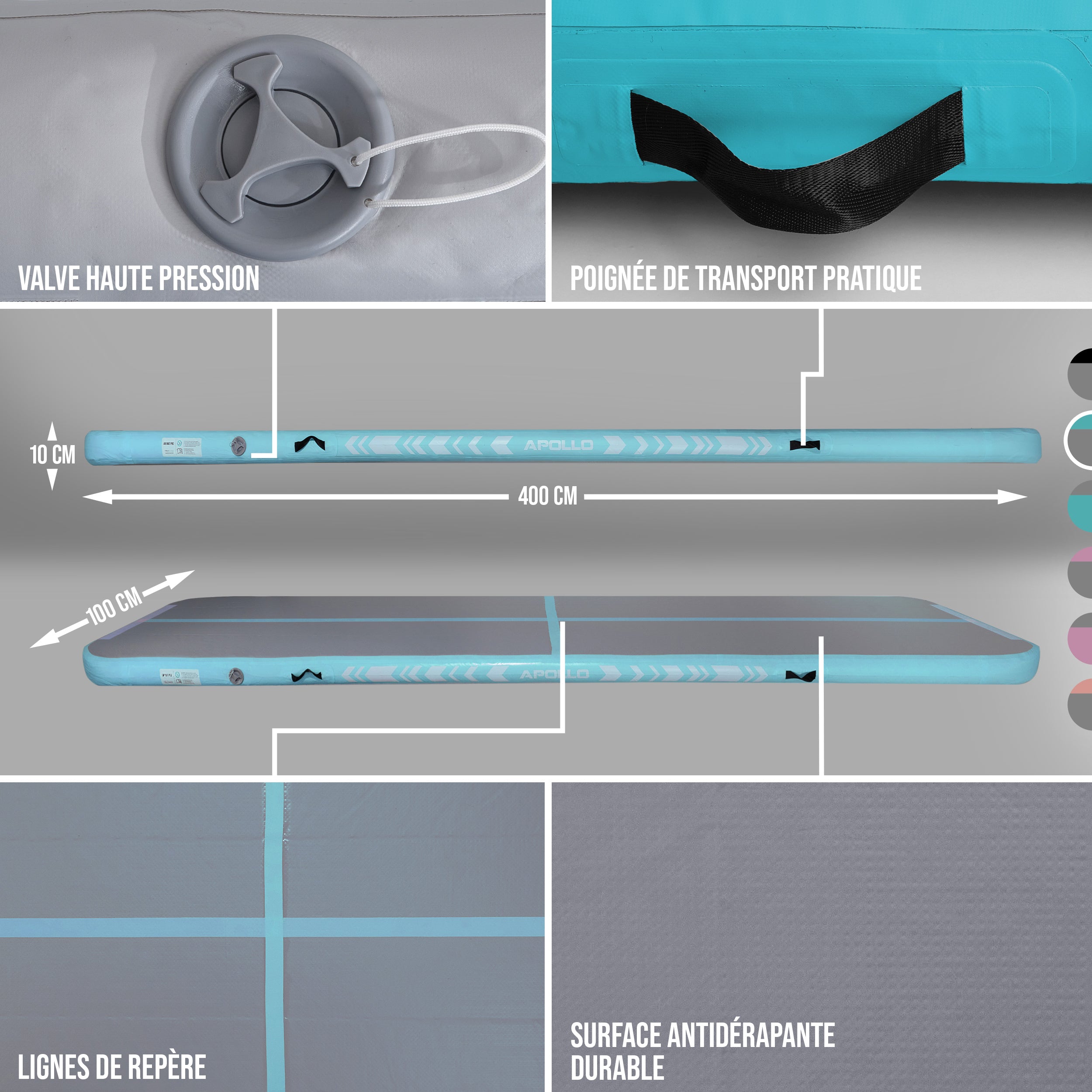 Apollo - Air Mat Pro - Tapis de suivi de l'air - Mint