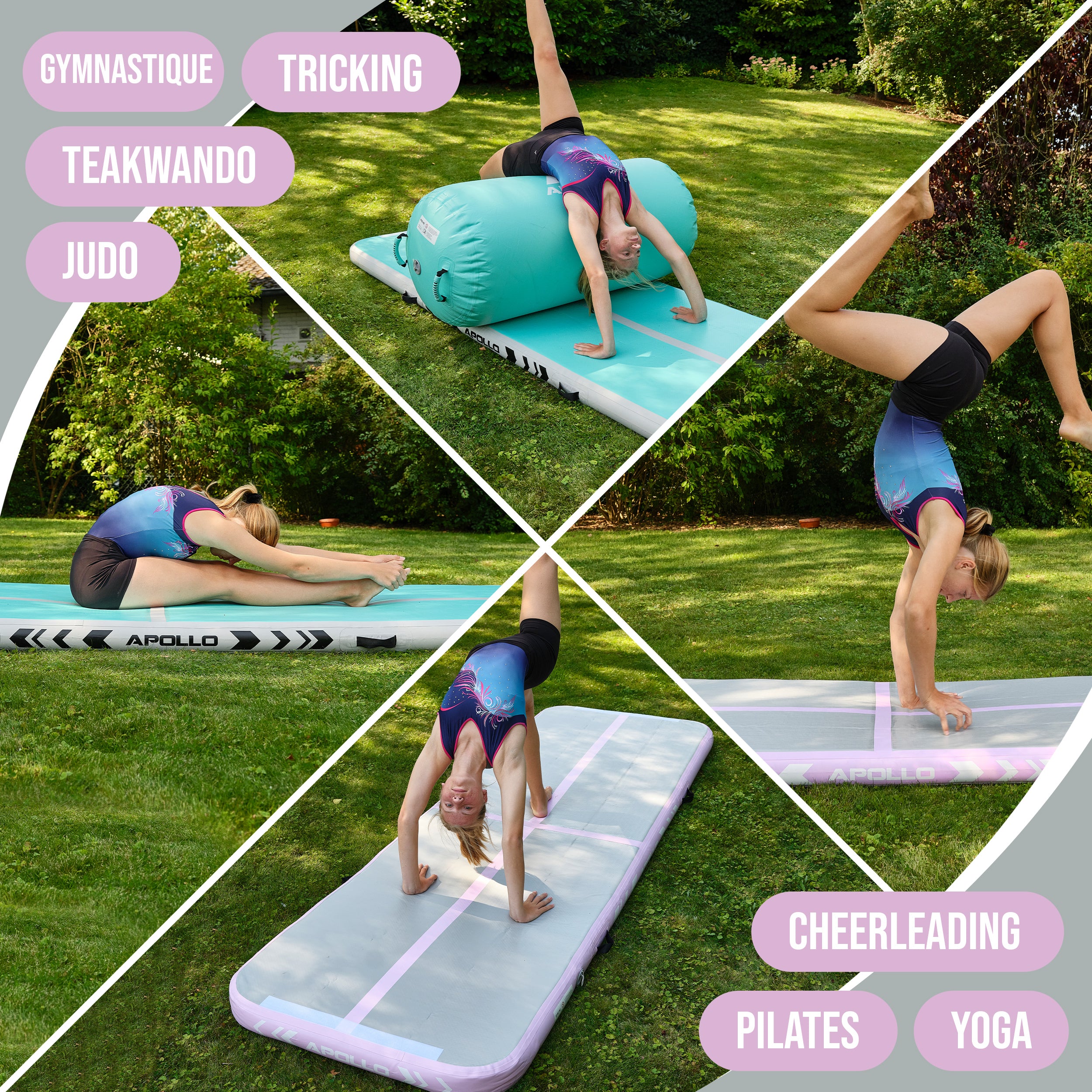 Apollo - Air Mat Pro - Tapis de suivi de l'air - Pink 300x100x10