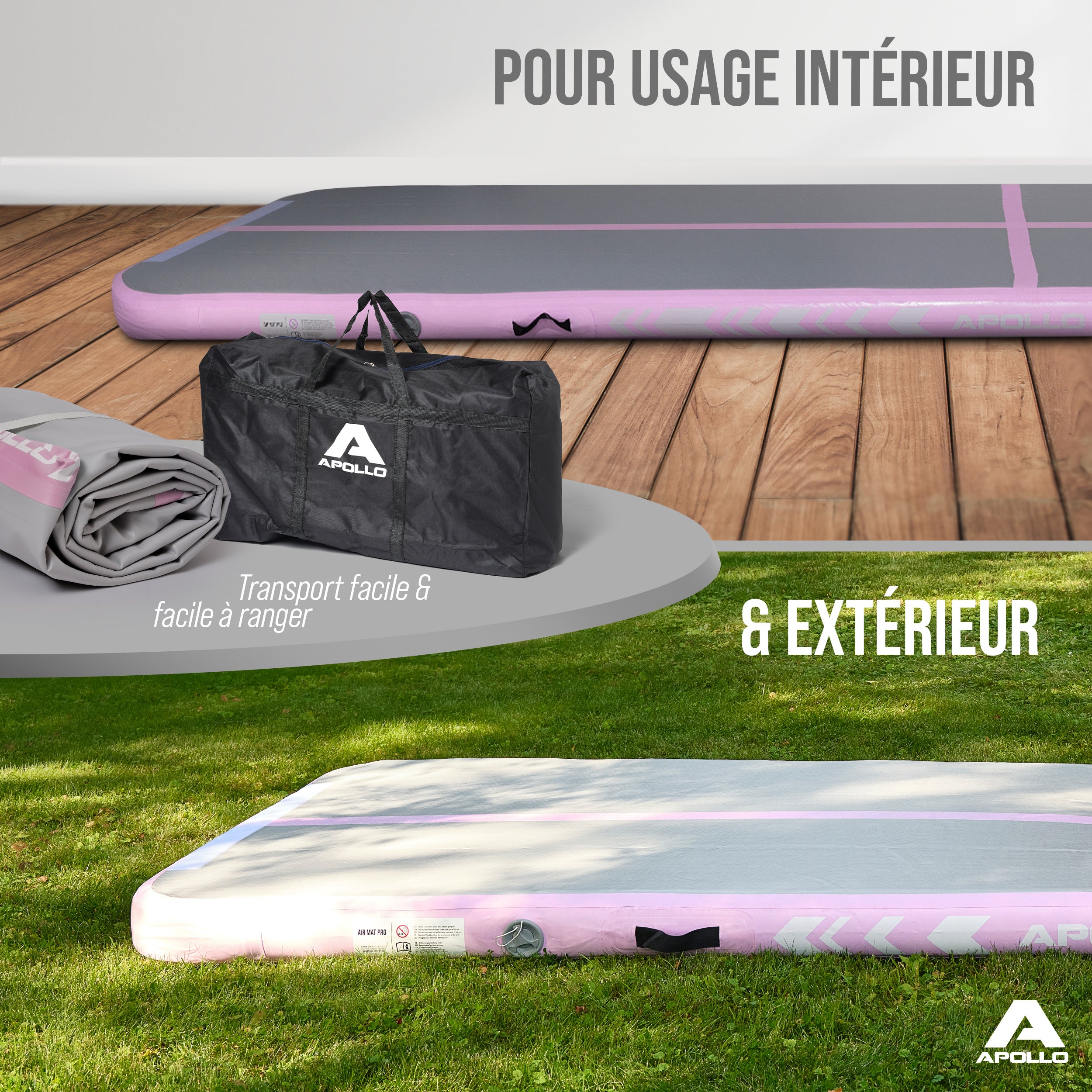 Apollo - Air Mat Pro - Tapis de suivi de l'air - Pink 400x100x10