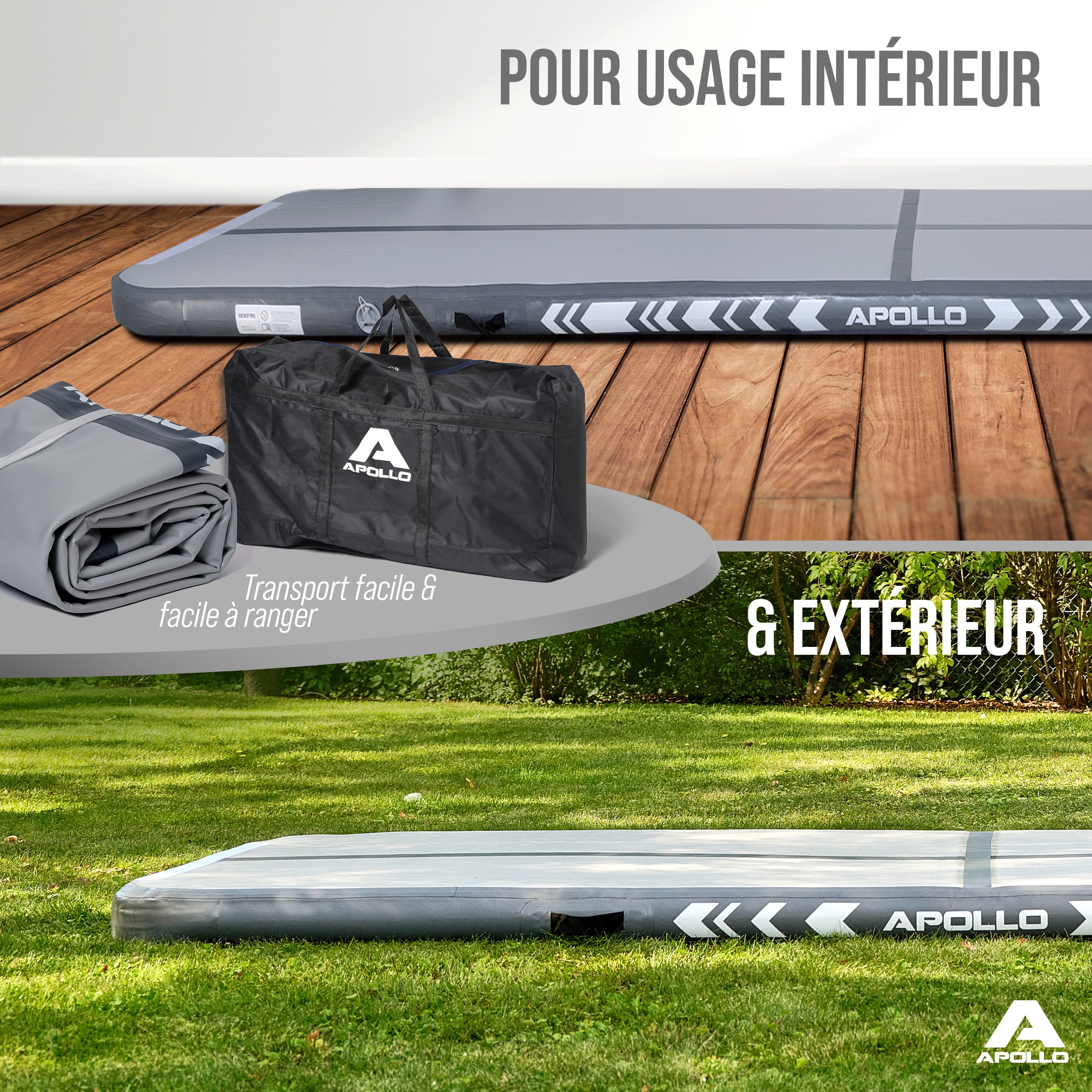 Apollo - Air Mat Pro - Tapis de suivi de l'air - Grey 400x100x10