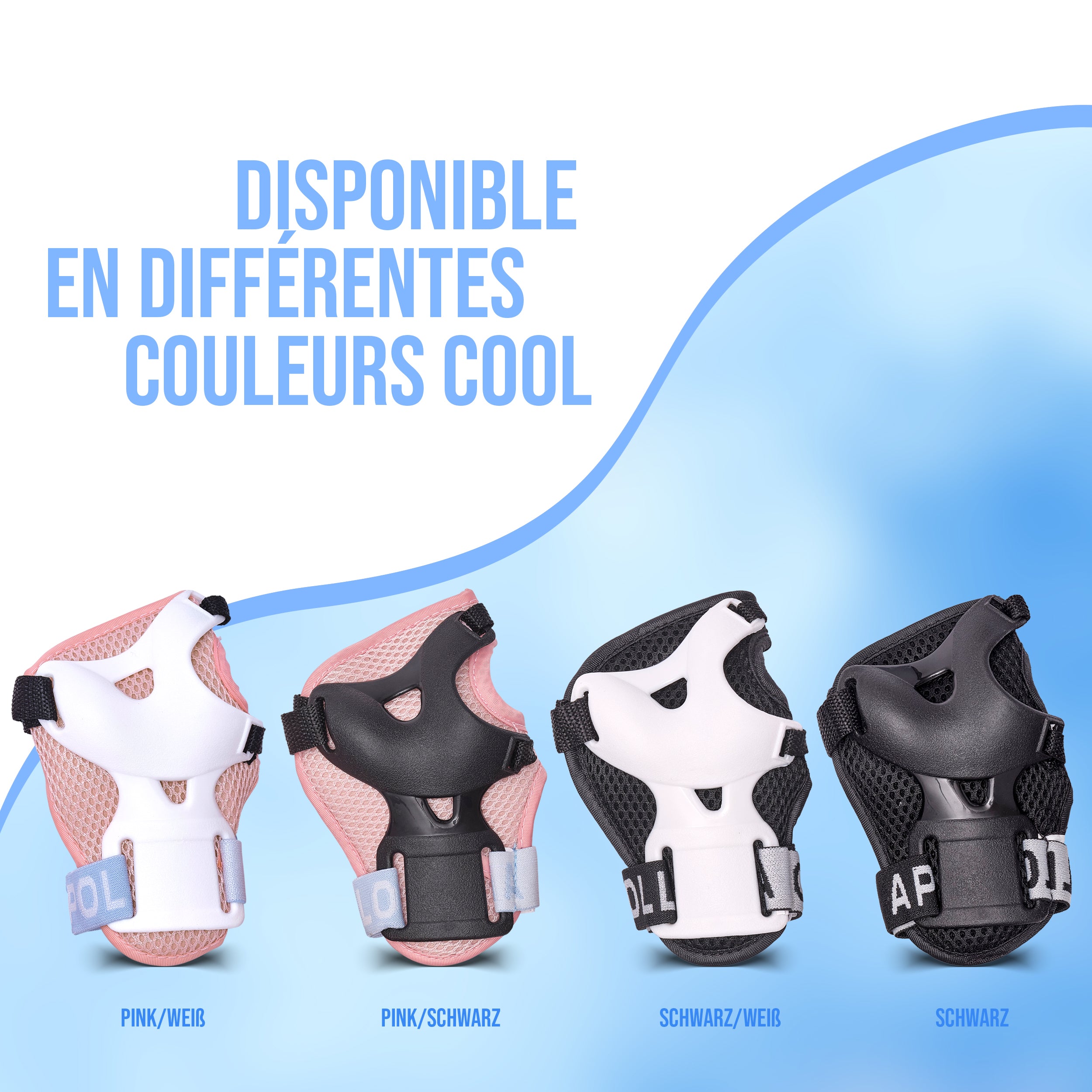 Apollo - Ensemble de protecteurs Apollo pour enfants - Black White