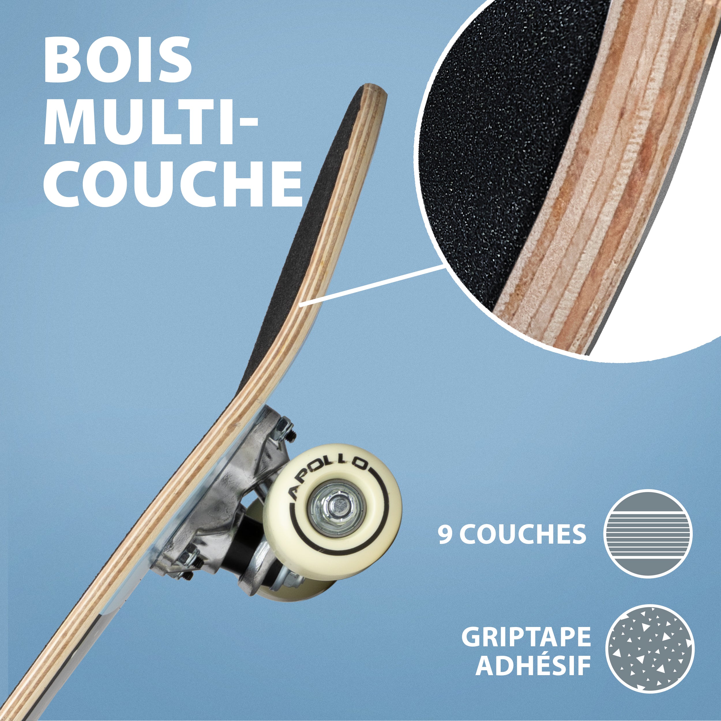 Apollo - Skateboard pour Enfants - Spacewalk - 61 cm -