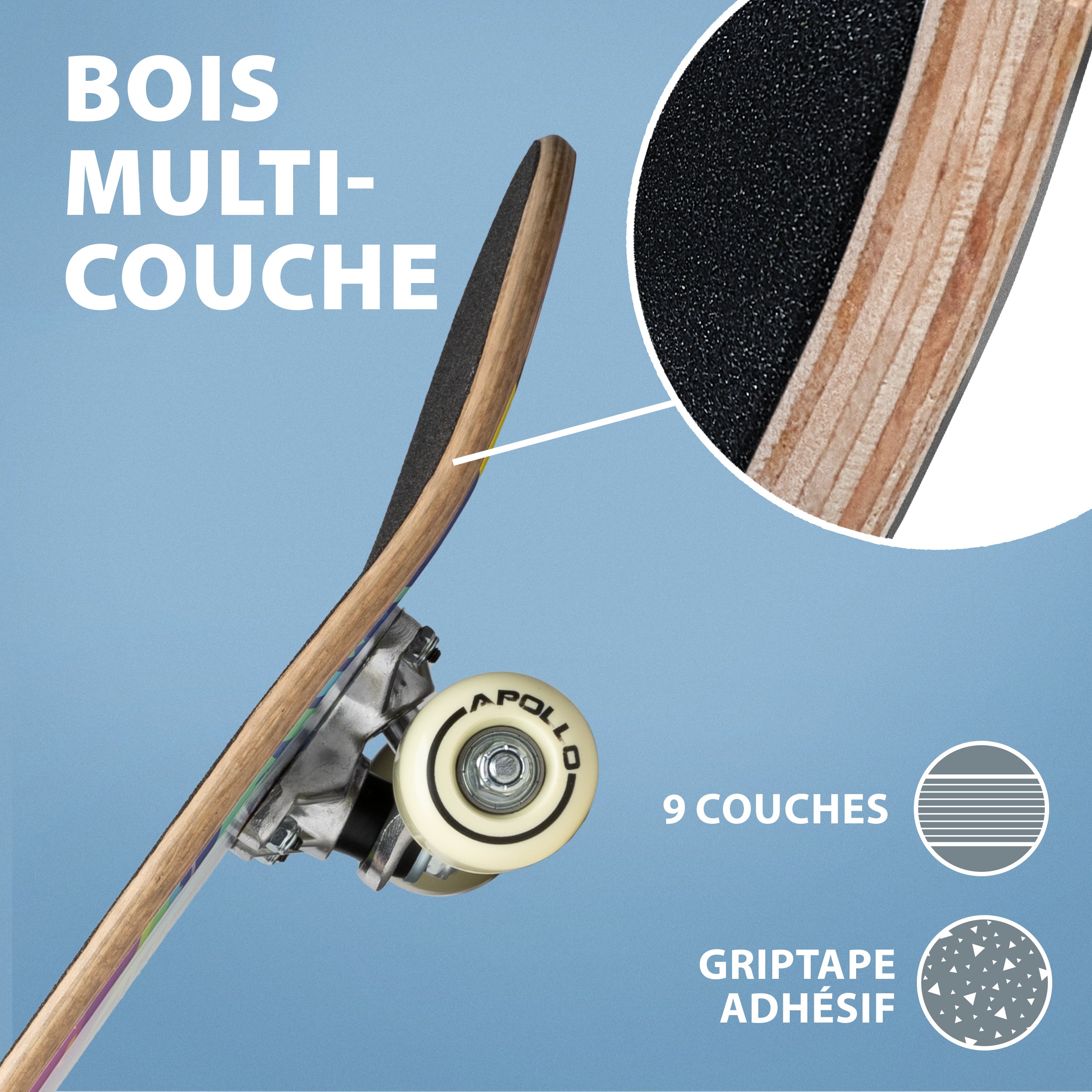 Apollo - Skateboard pour Enfants - Astronaut - 61 cm -